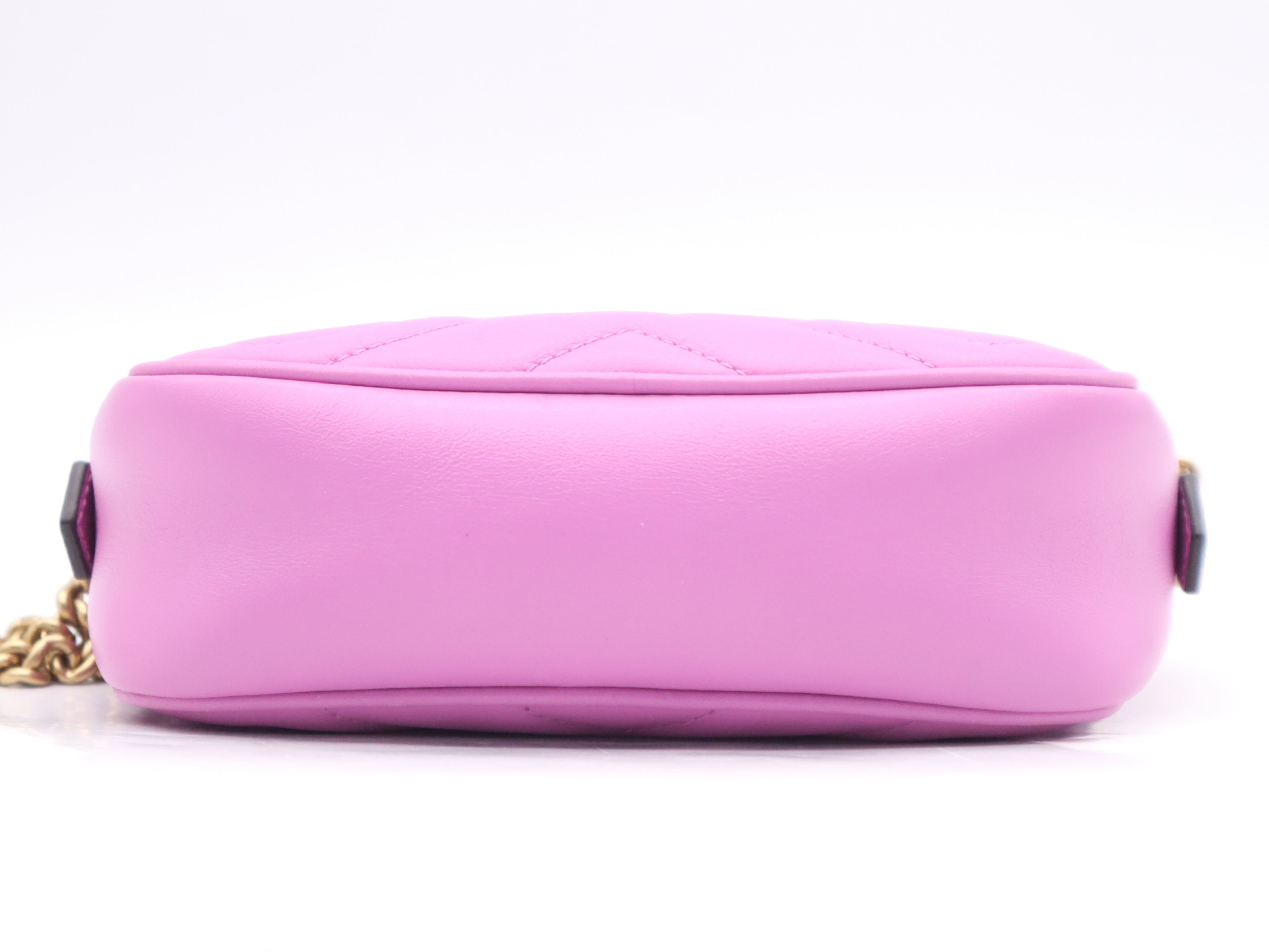 448065 GG Marmont Quilted Mini Bag Pink Shoulder Bag — view 4