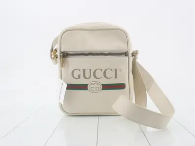 Logo Shoulder Bag, White, Sherry, 523591, 525040