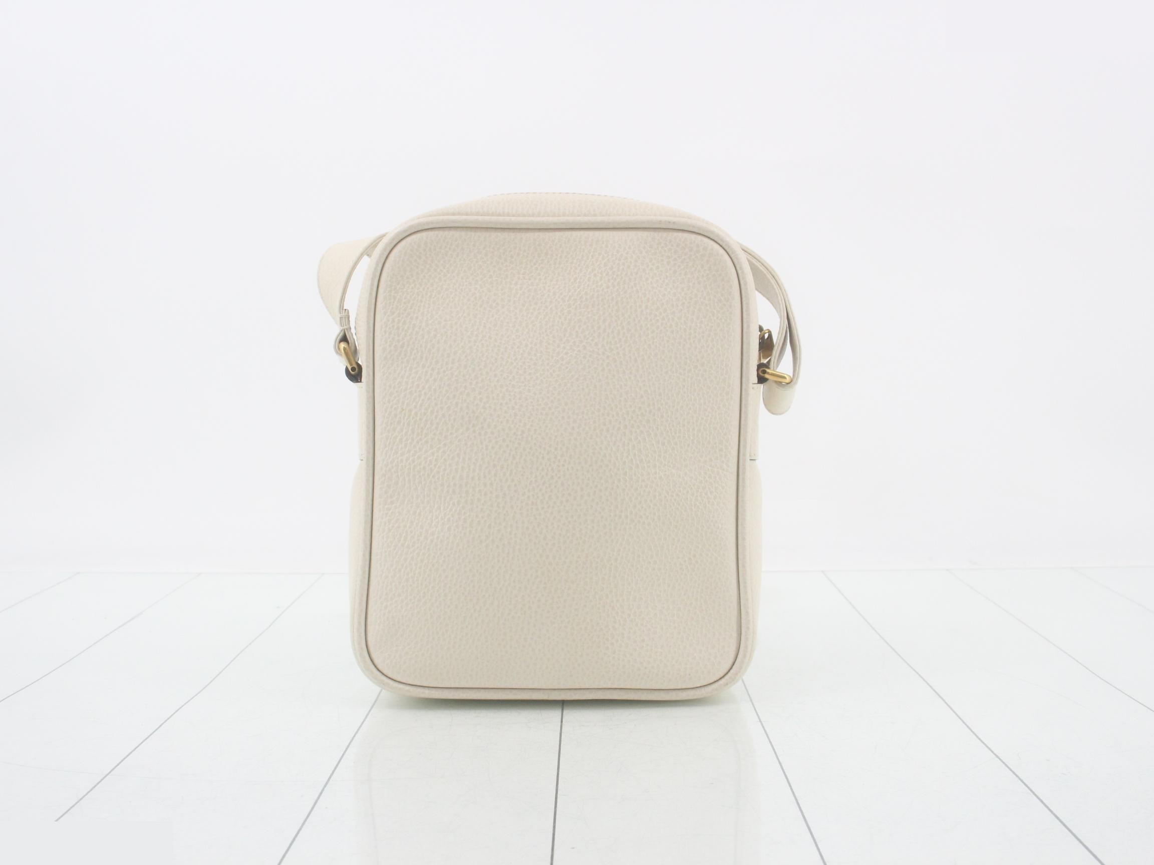 Logo Shoulder Bag, White, Sherry, 523591, 525040 — view 2