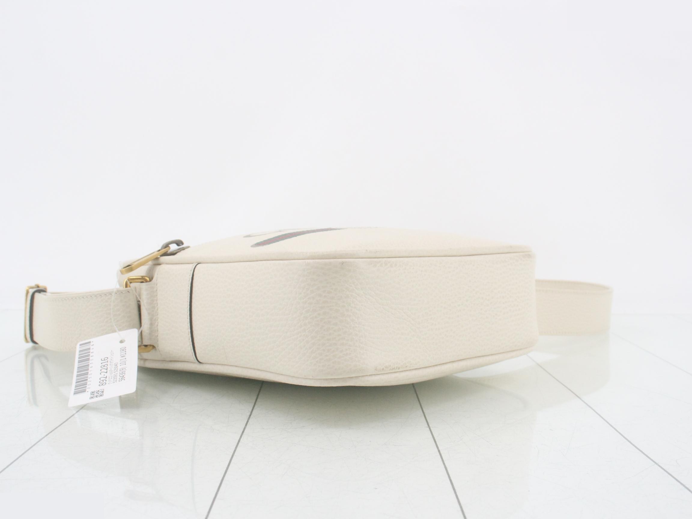 Logo Shoulder Bag, White, Sherry, 523591, 525040 — view 5