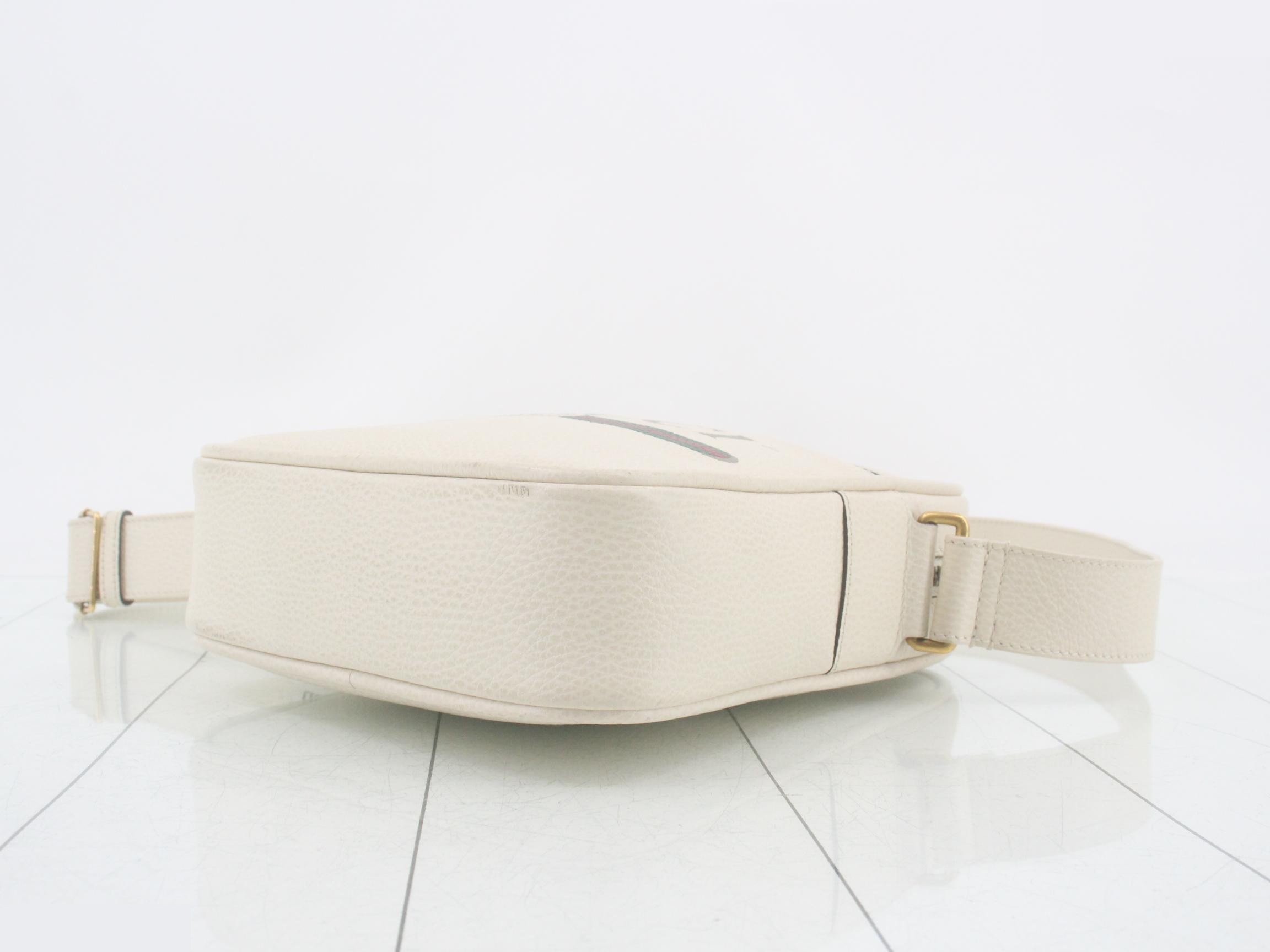 Logo Shoulder Bag, White, Sherry, 523591, 525040 — view 6