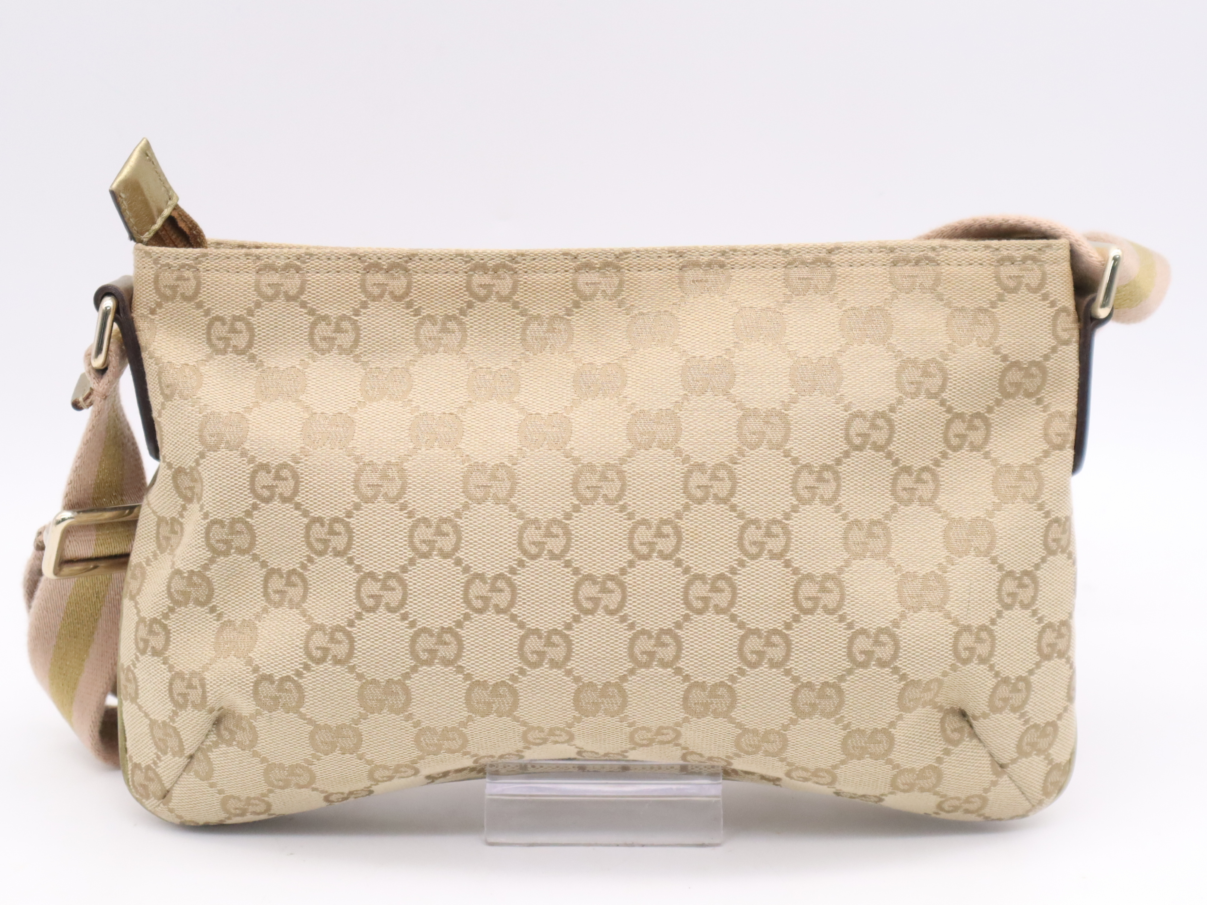189749GG Canvas Shoulder Bag Gold Beige Shoulder Bag — view 2