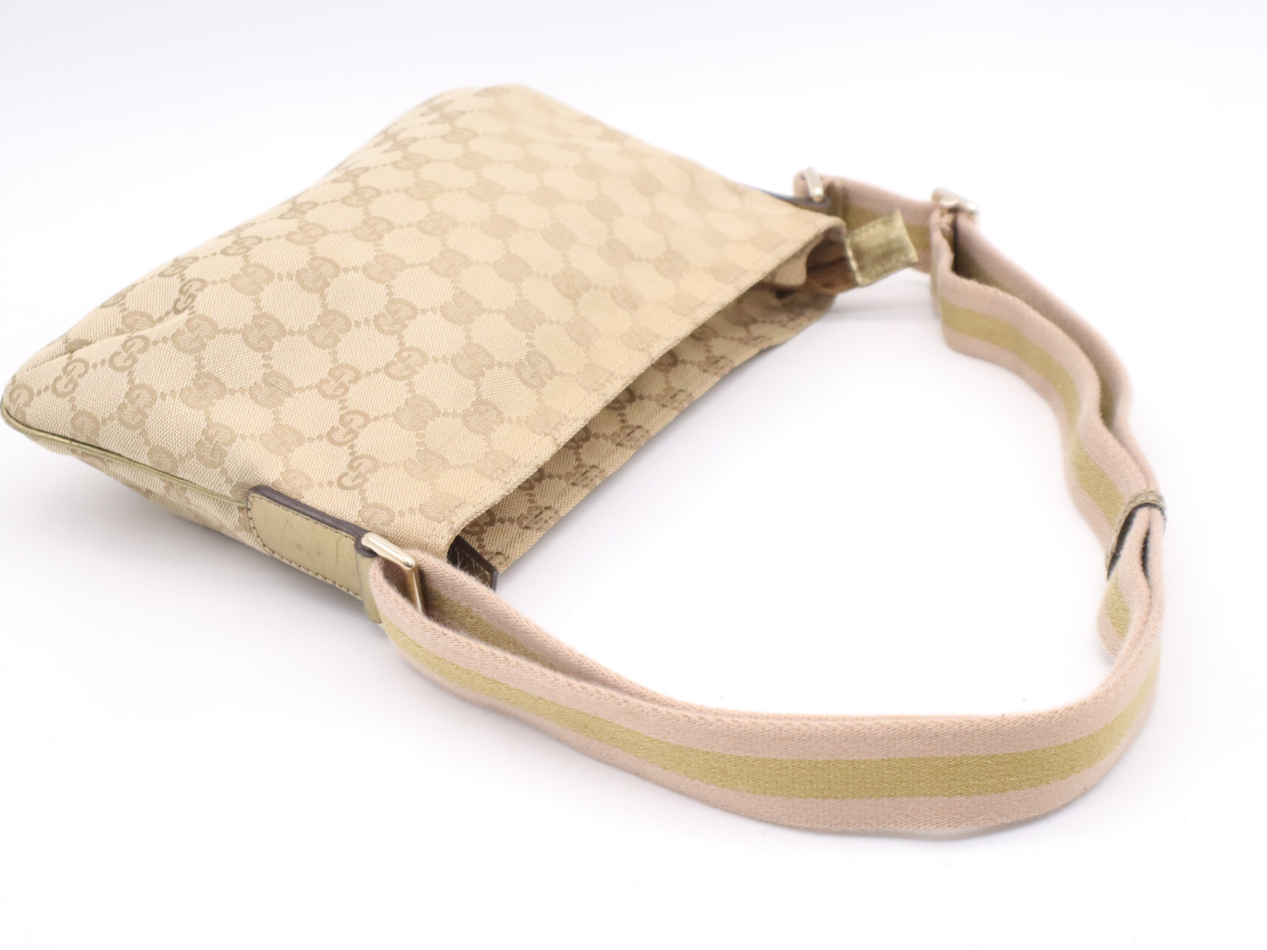 189749GG Canvas Shoulder Bag Gold Beige Shoulder Bag — view 6