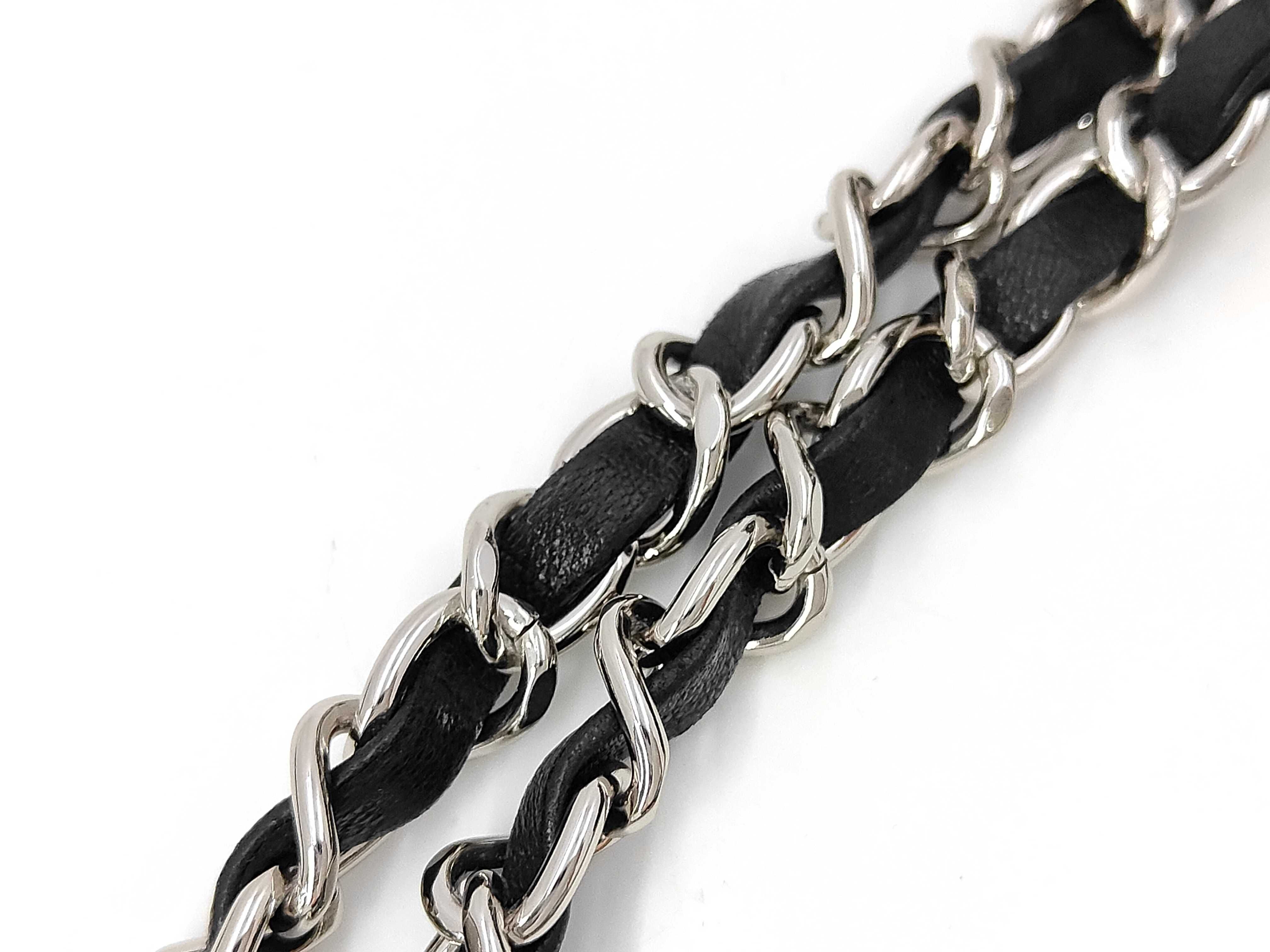 Sequin Chain Shoulder Bag (Black) — view 6