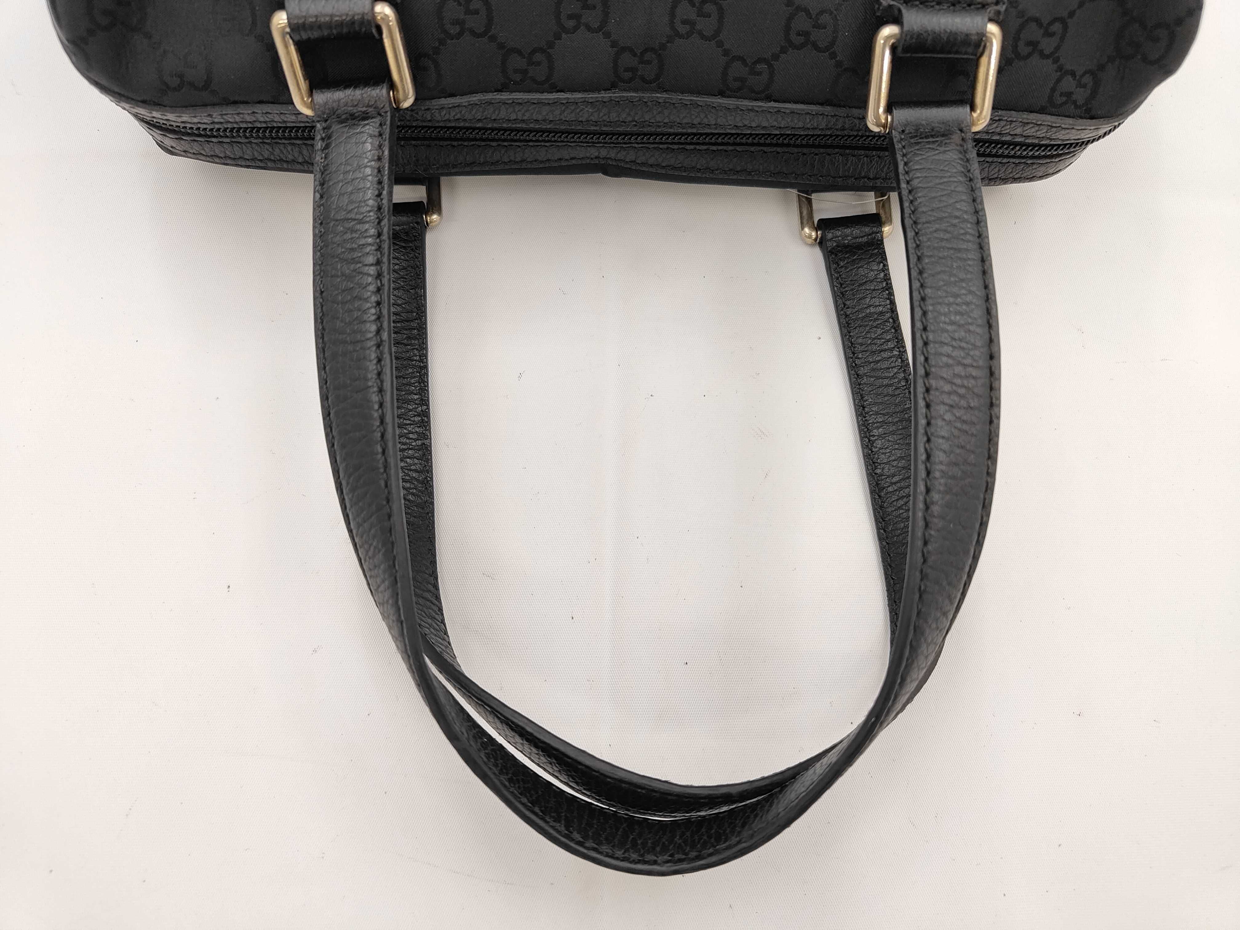 GG Black Canvas GG Monogram Boston Shoulder Bag — view 3