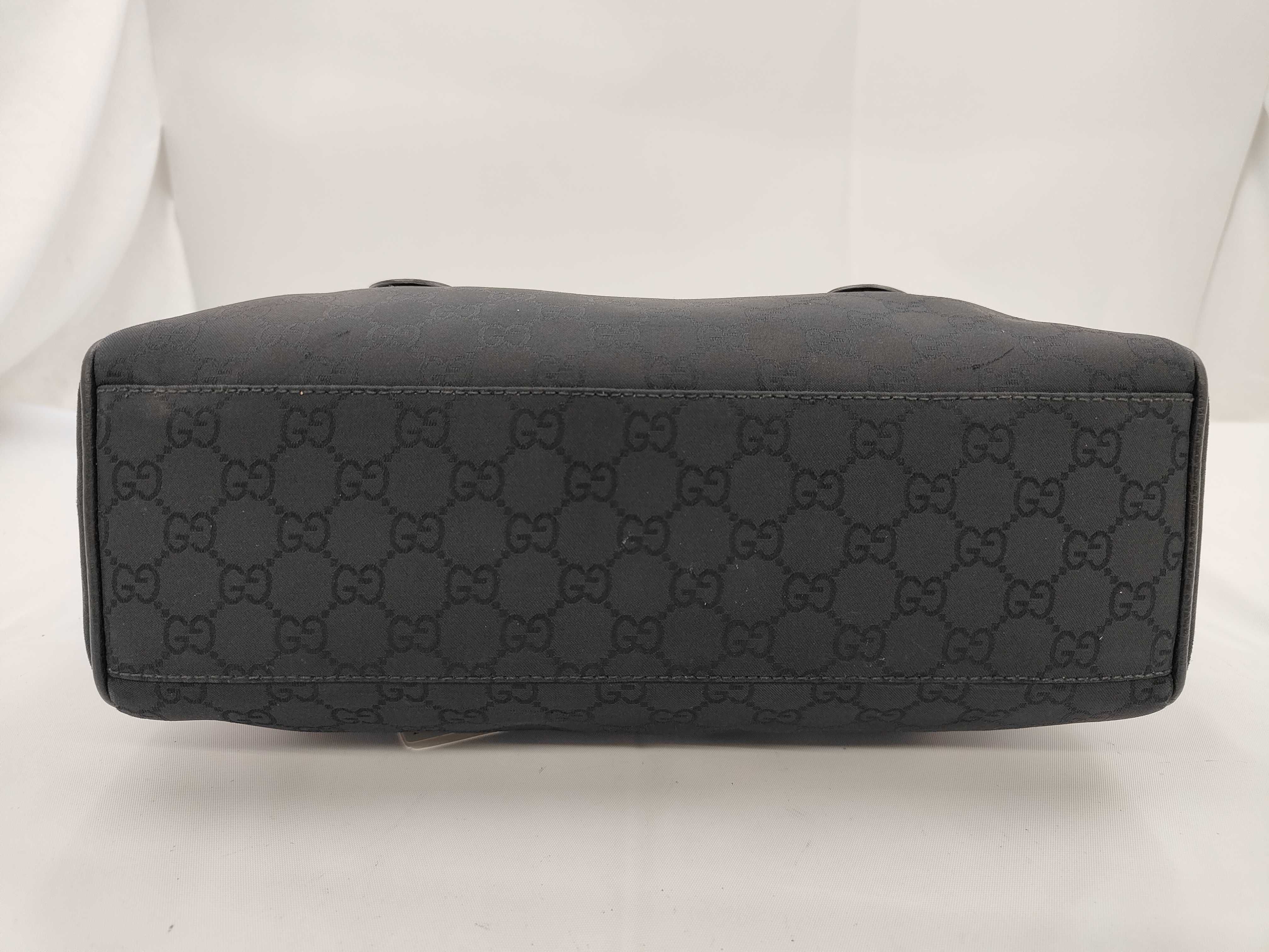 GG Black Canvas GG Monogram Boston Shoulder Bag — view 5