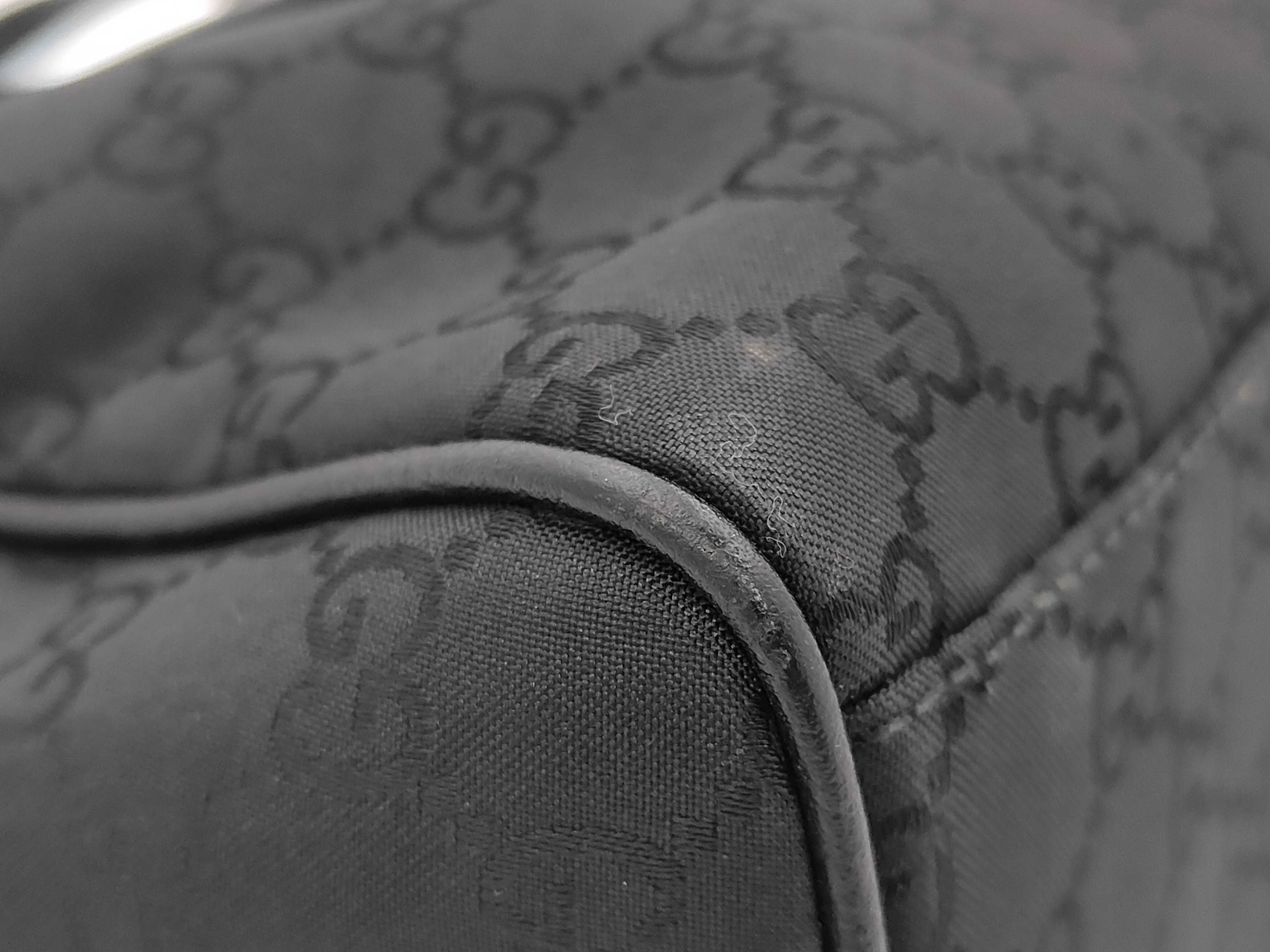 GG Black Canvas GG Monogram Boston Shoulder Bag — view 6