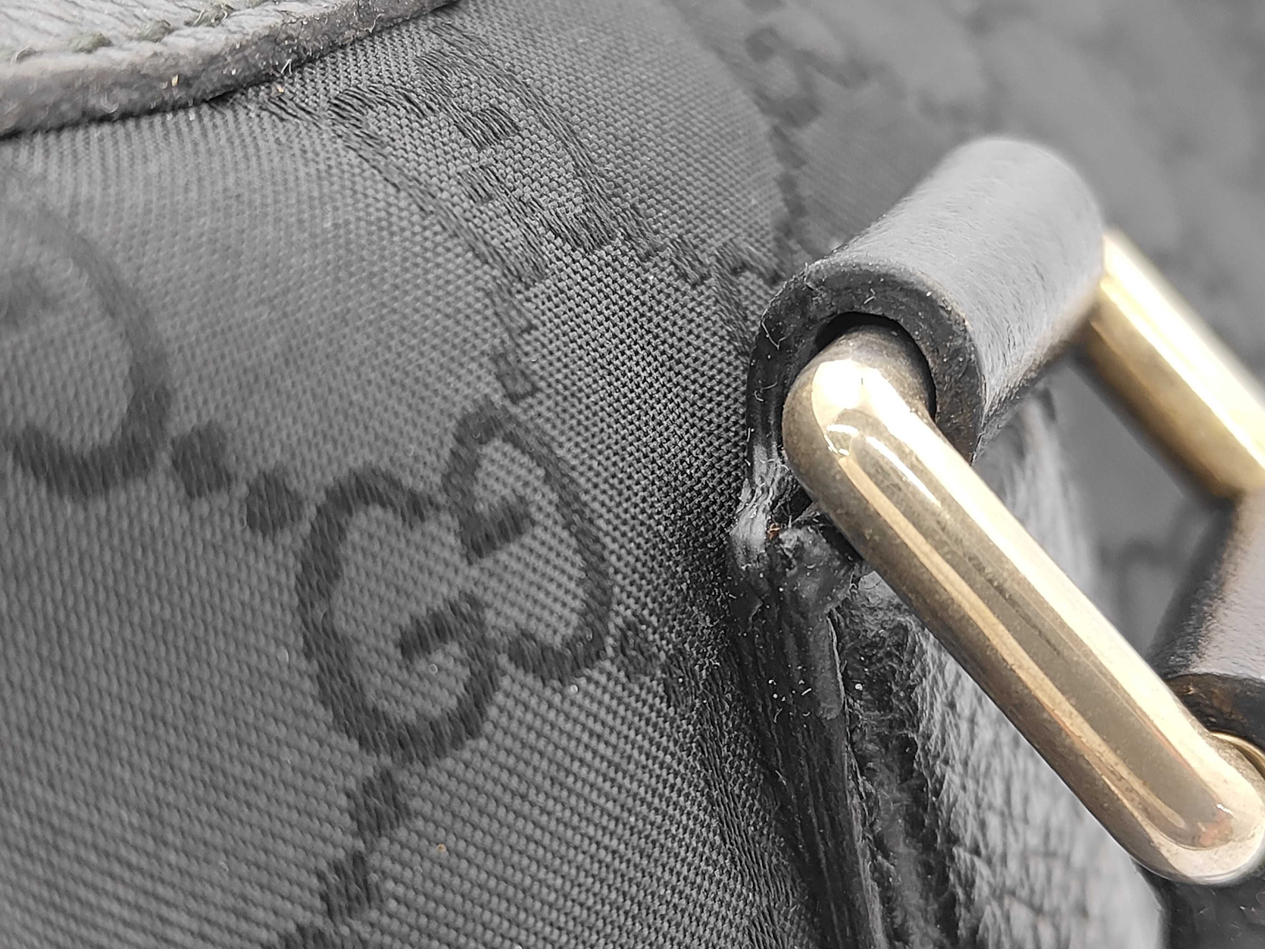 GG Black Canvas GG Monogram Boston Shoulder Bag — view 7