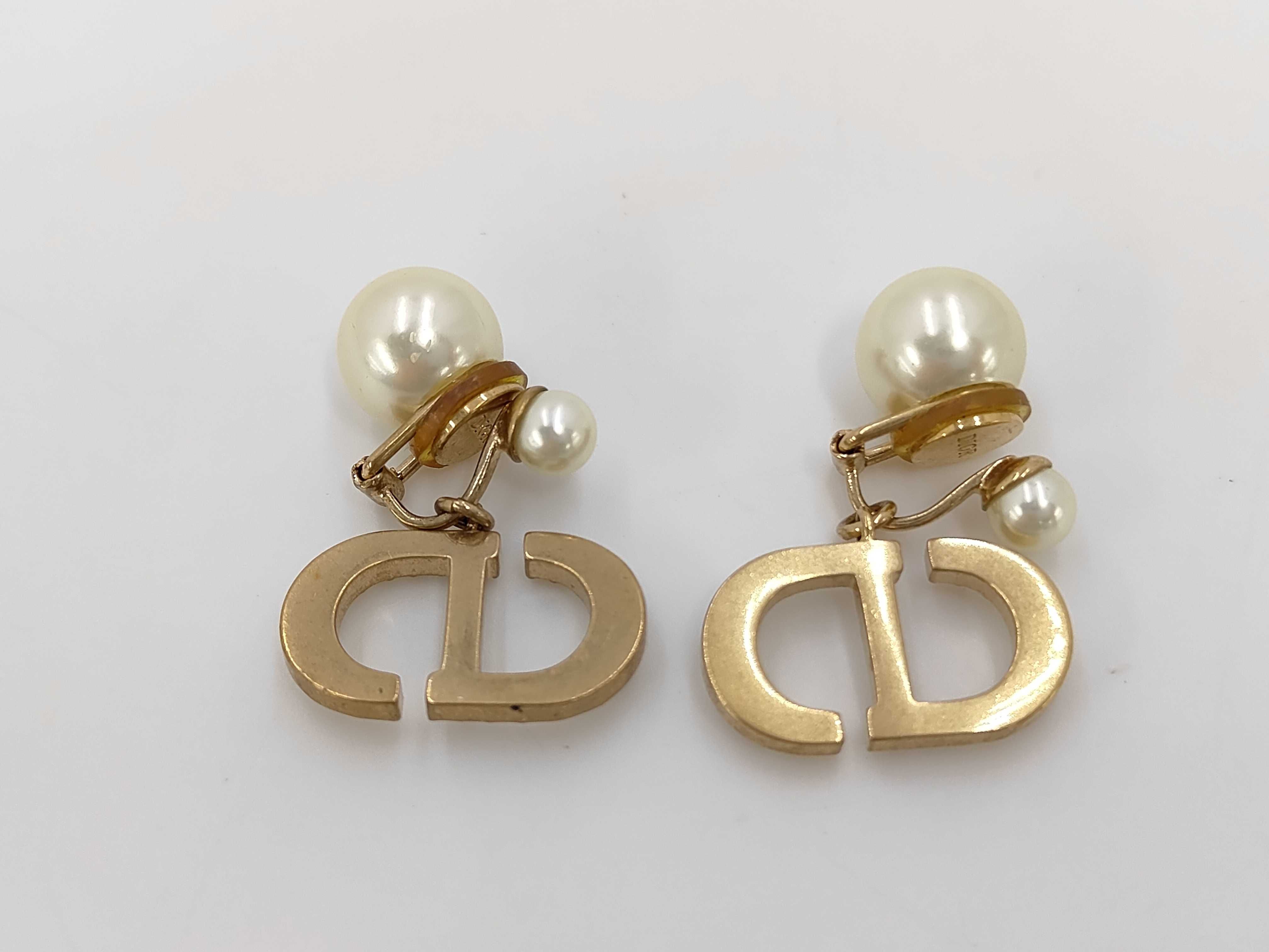 Gold Pearl Earrings — view 2