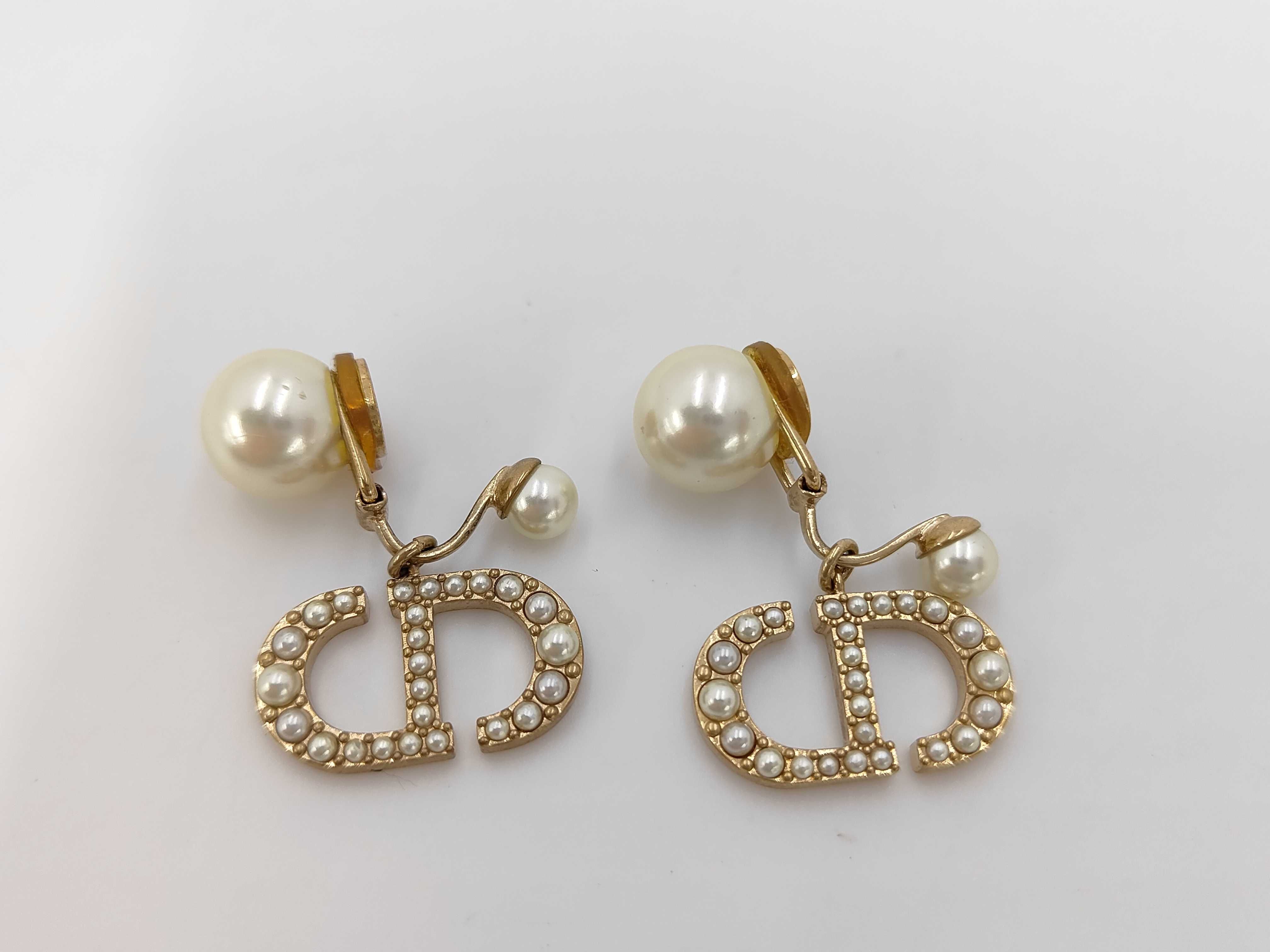 Gold Pearl Earrings — view 5