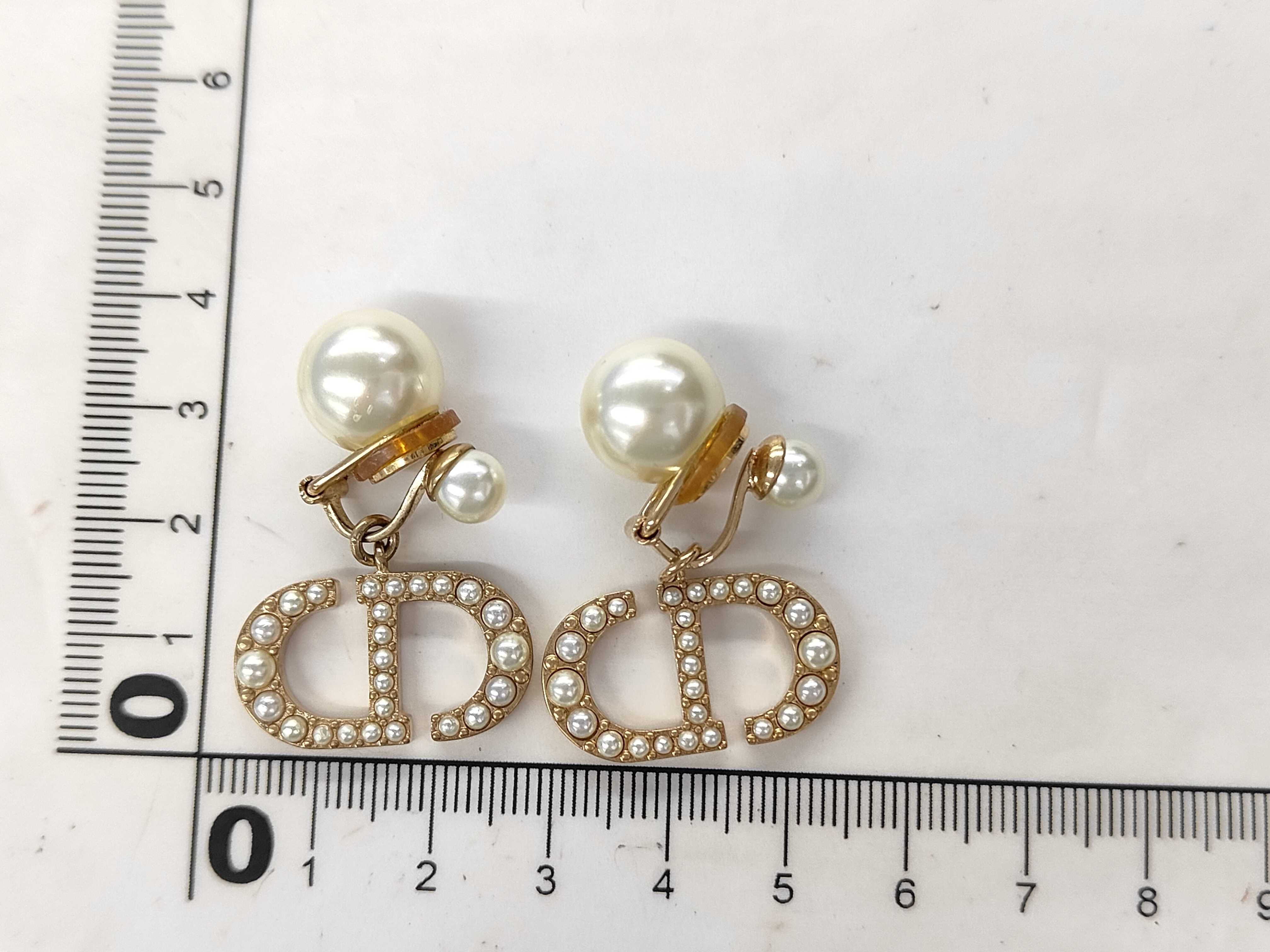 Gold Pearl Earrings — view 6