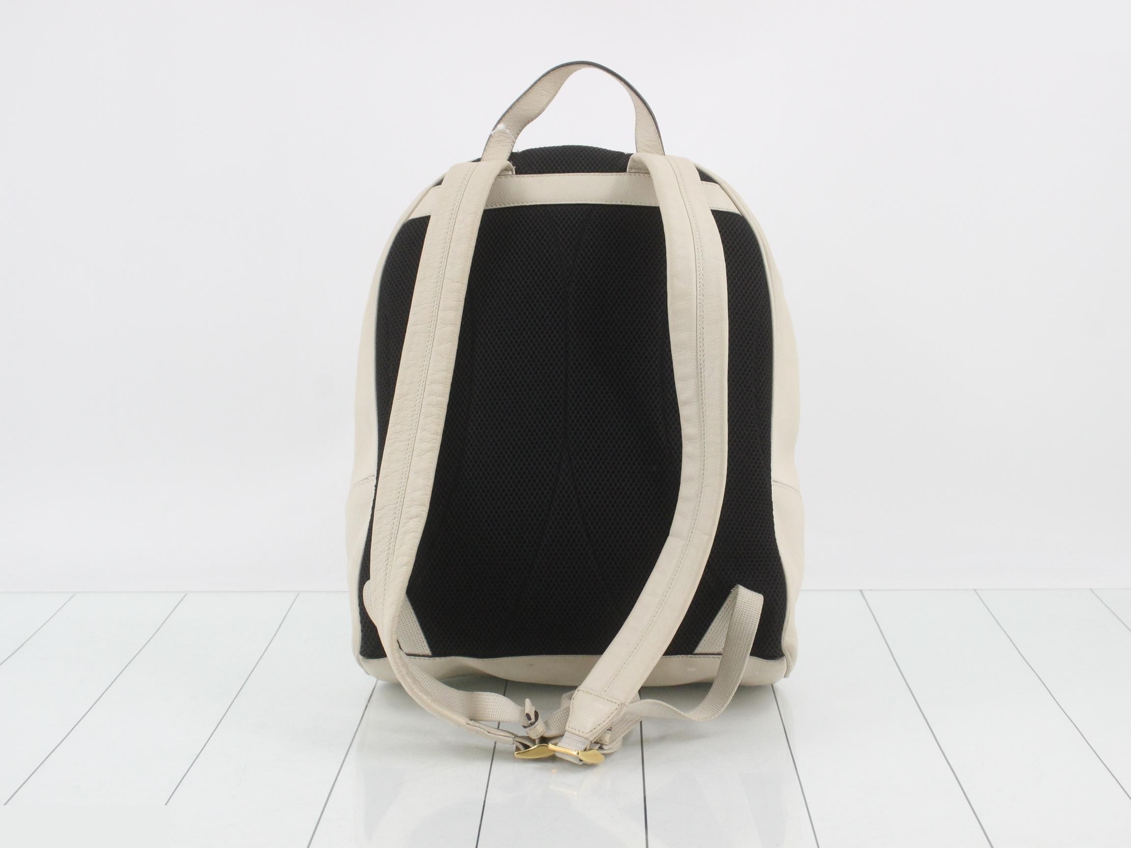 Leather Gucci print backpack — view 2