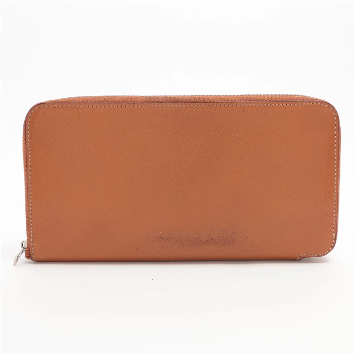 Azap Long Silk In, Veau Epsom, Round Zip Wallet, Gold, Silver Hardware, X: 2016, Handle Missing