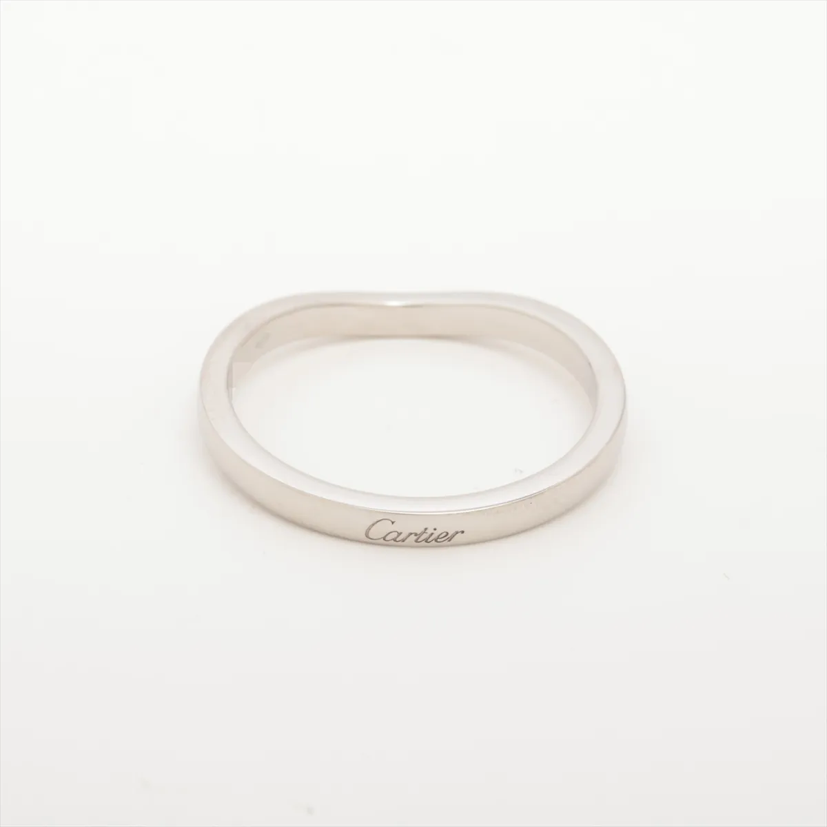 Ballerina Curve Wedding Ring, Pt950, 3.4g, Size 53, 547EAO (Scratches) — view 2