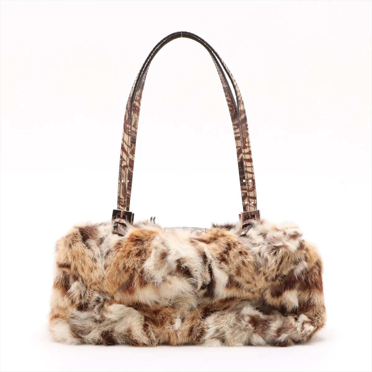 fur shoulder bag beige — view 2