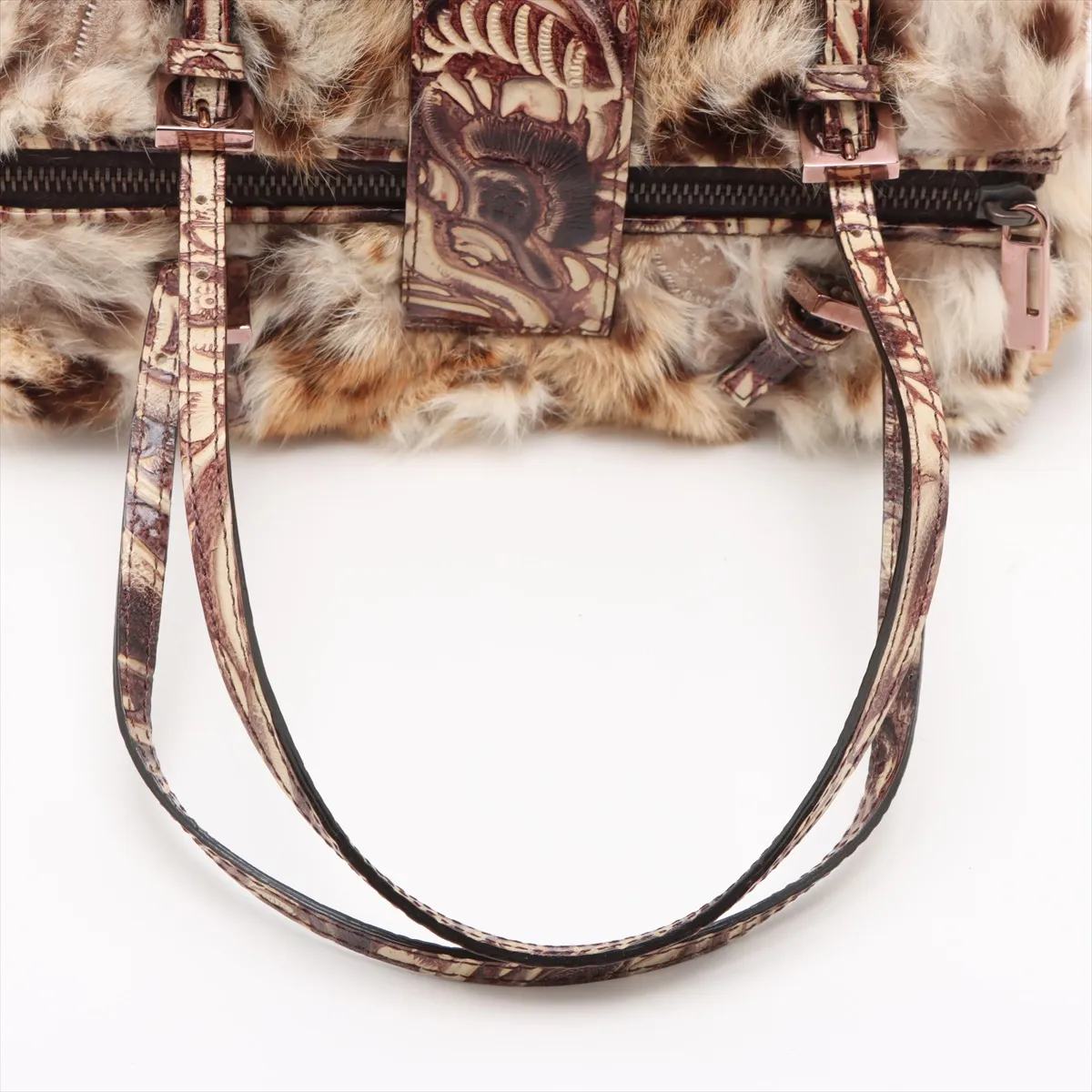 fur shoulder bag beige — view 5