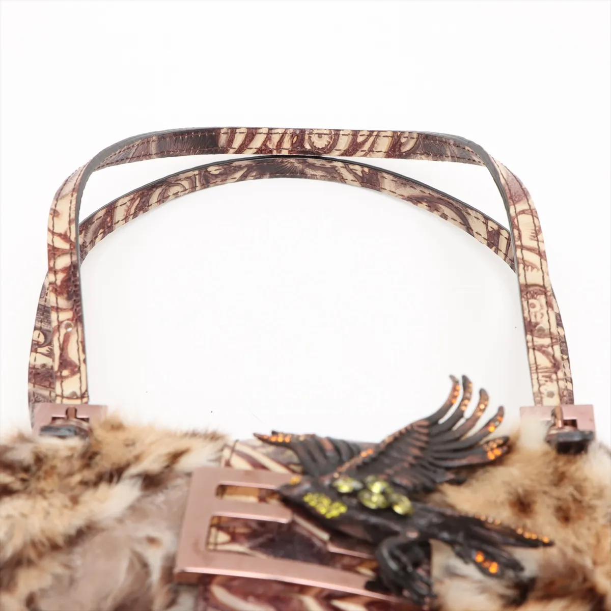 fur shoulder bag beige — view 6