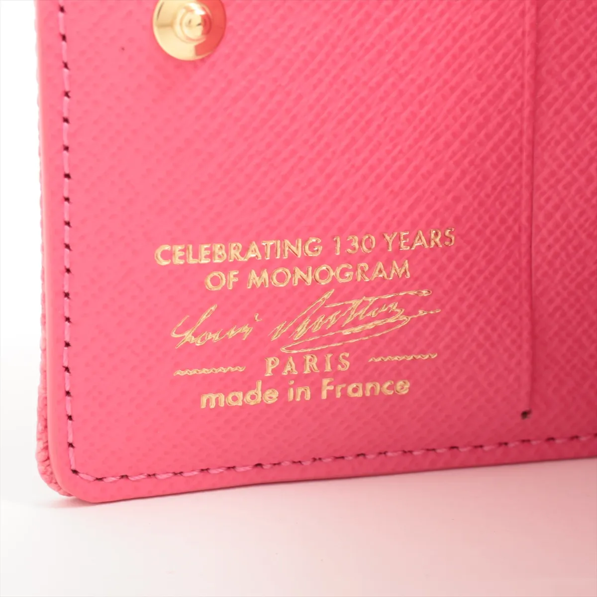Monogram Canvas Pocket Wallet with LV Charm, M27680, Pink, Compact Wallet, RFID Activated. — view 9