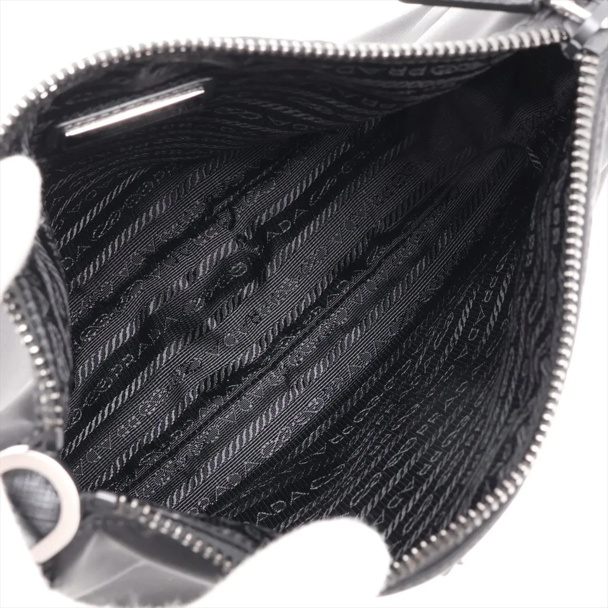 Tessuto Nylon x Leather Shoulder Bag, Black — view 6