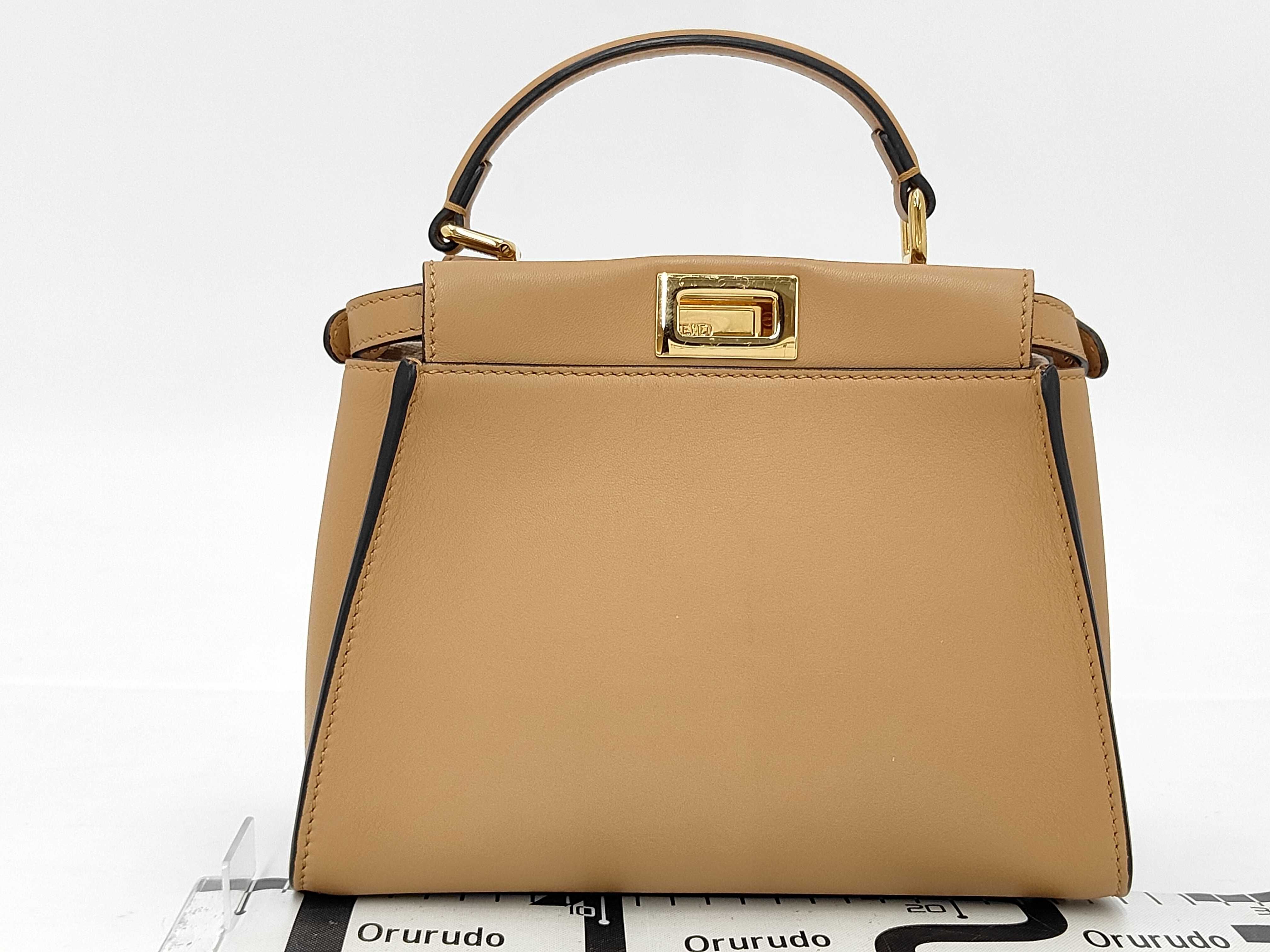 Mini Peekaboo Leather 2-Way Handbag 8BN244 Brown Handbag — view 2