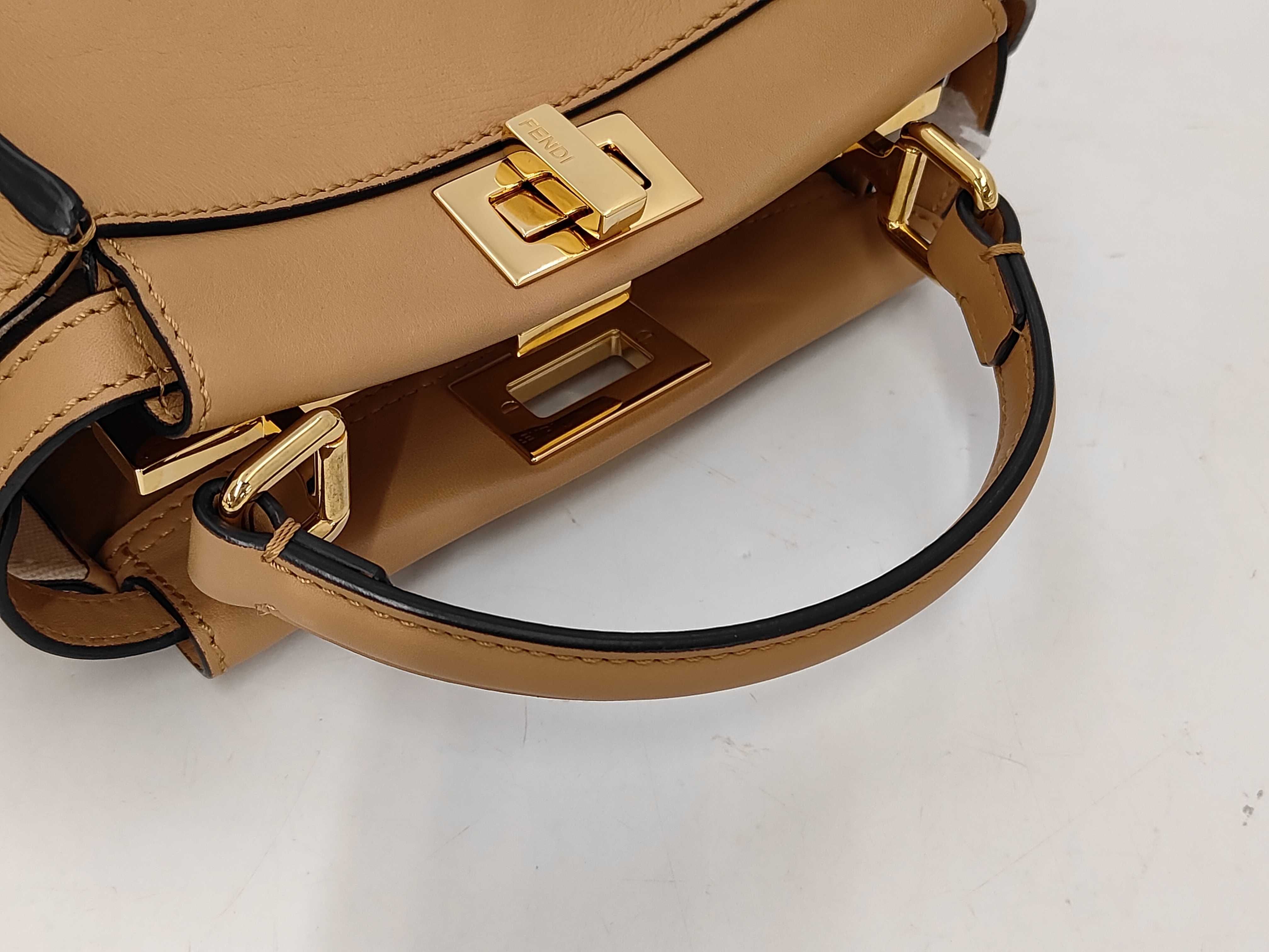 Mini Peekaboo Leather 2-Way Handbag 8BN244 Brown Handbag — view 5