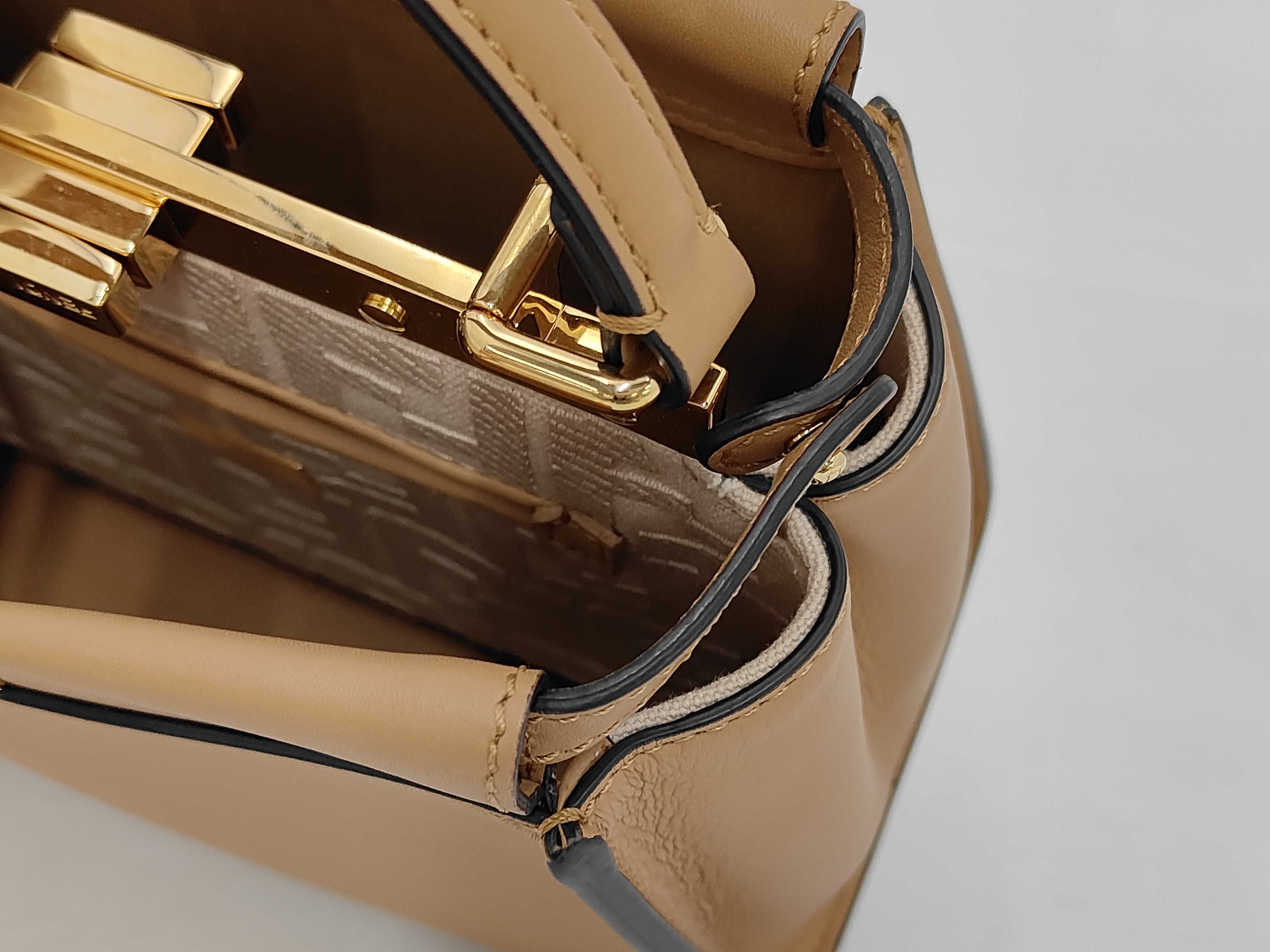 Mini Peekaboo Leather 2-Way Handbag 8BN244 Brown Handbag — view 10