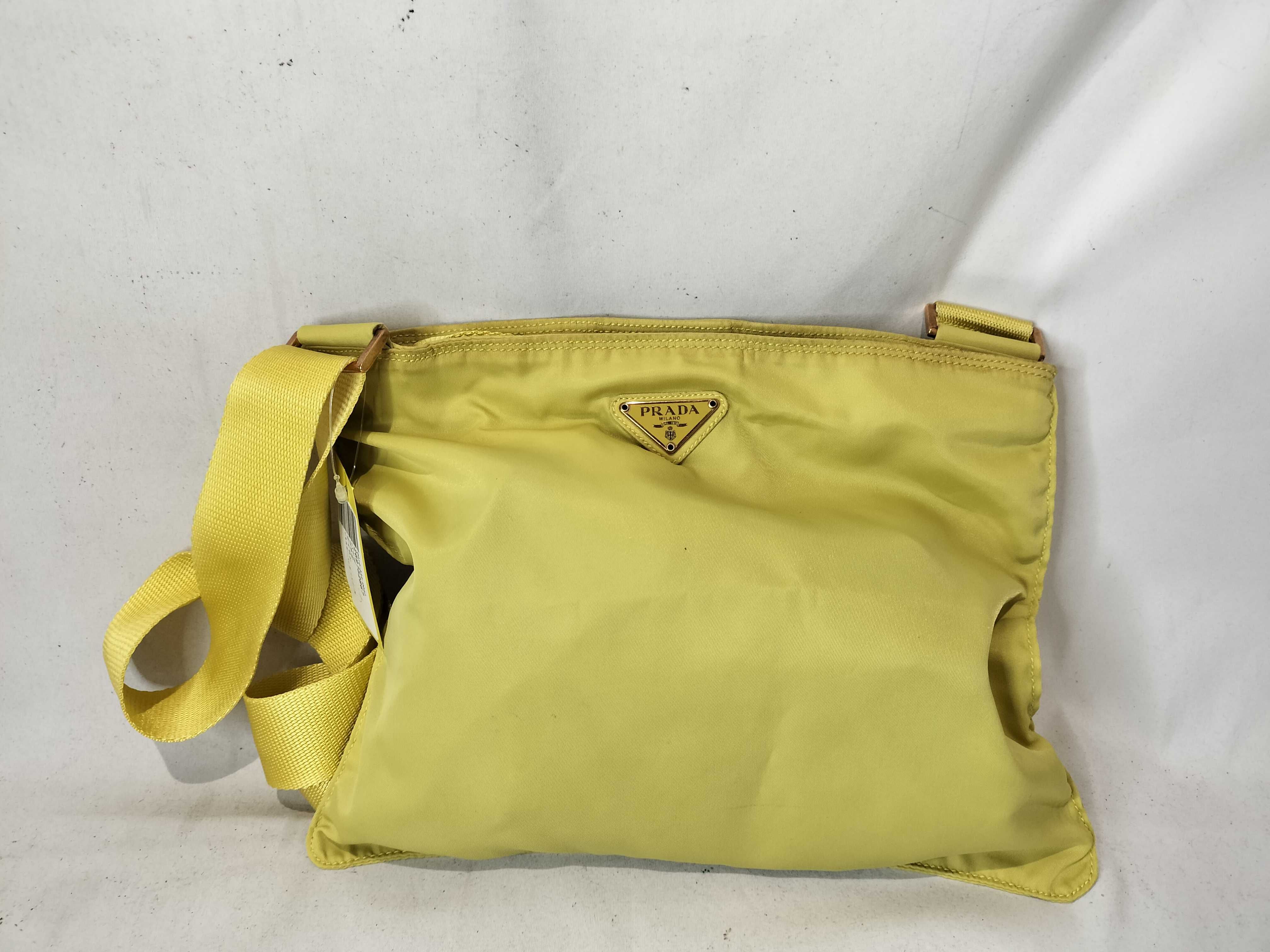 Nylon Shoulder Bag, Yellow