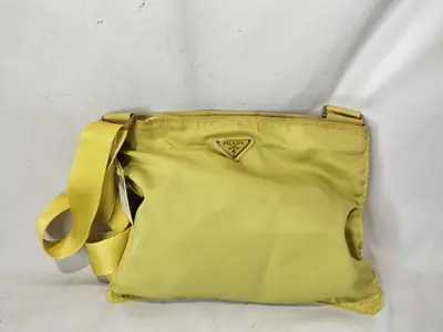Nylon Shoulder Bag, Yellow