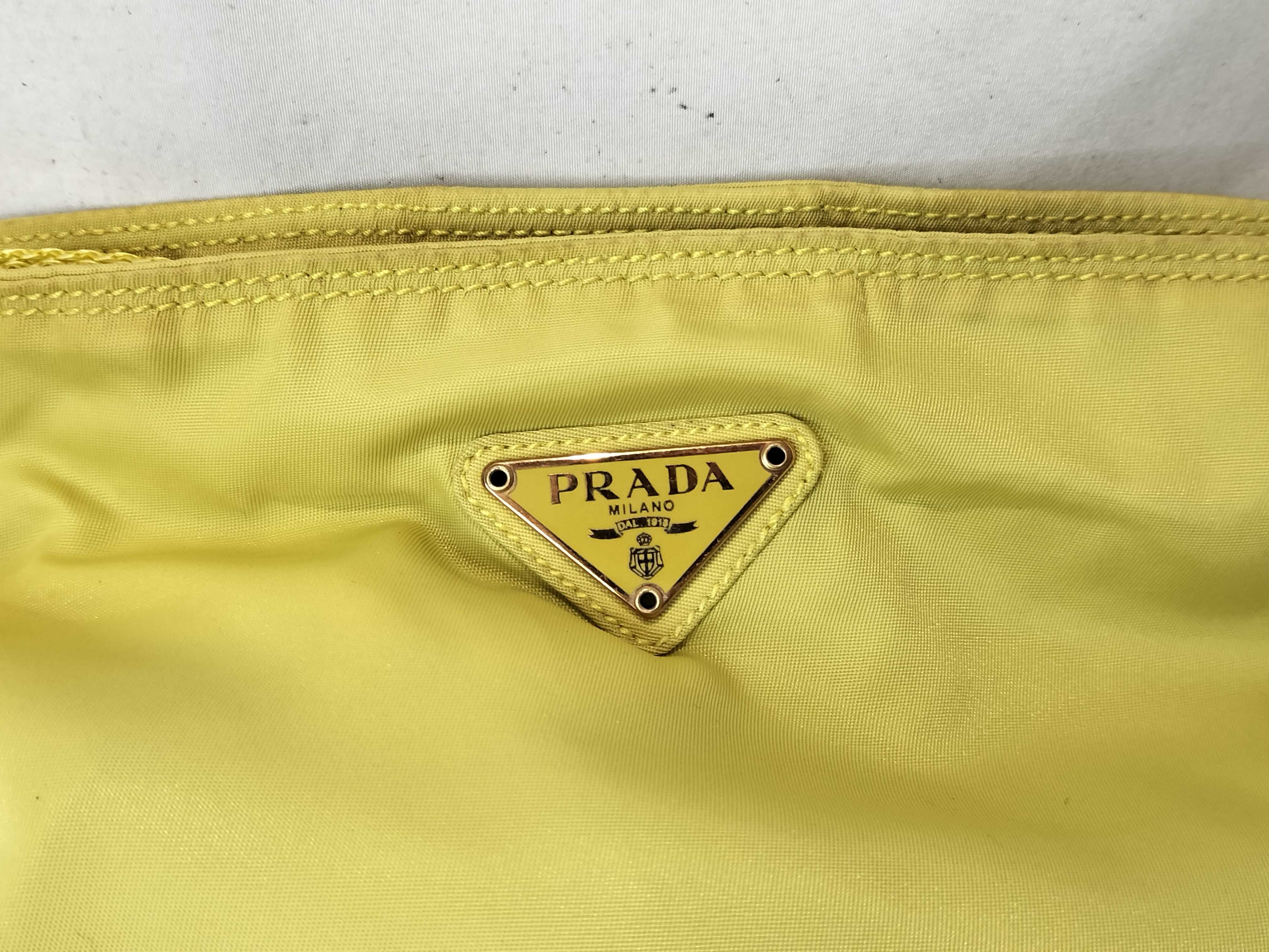 Nylon Shoulder Bag, Yellow — view 2