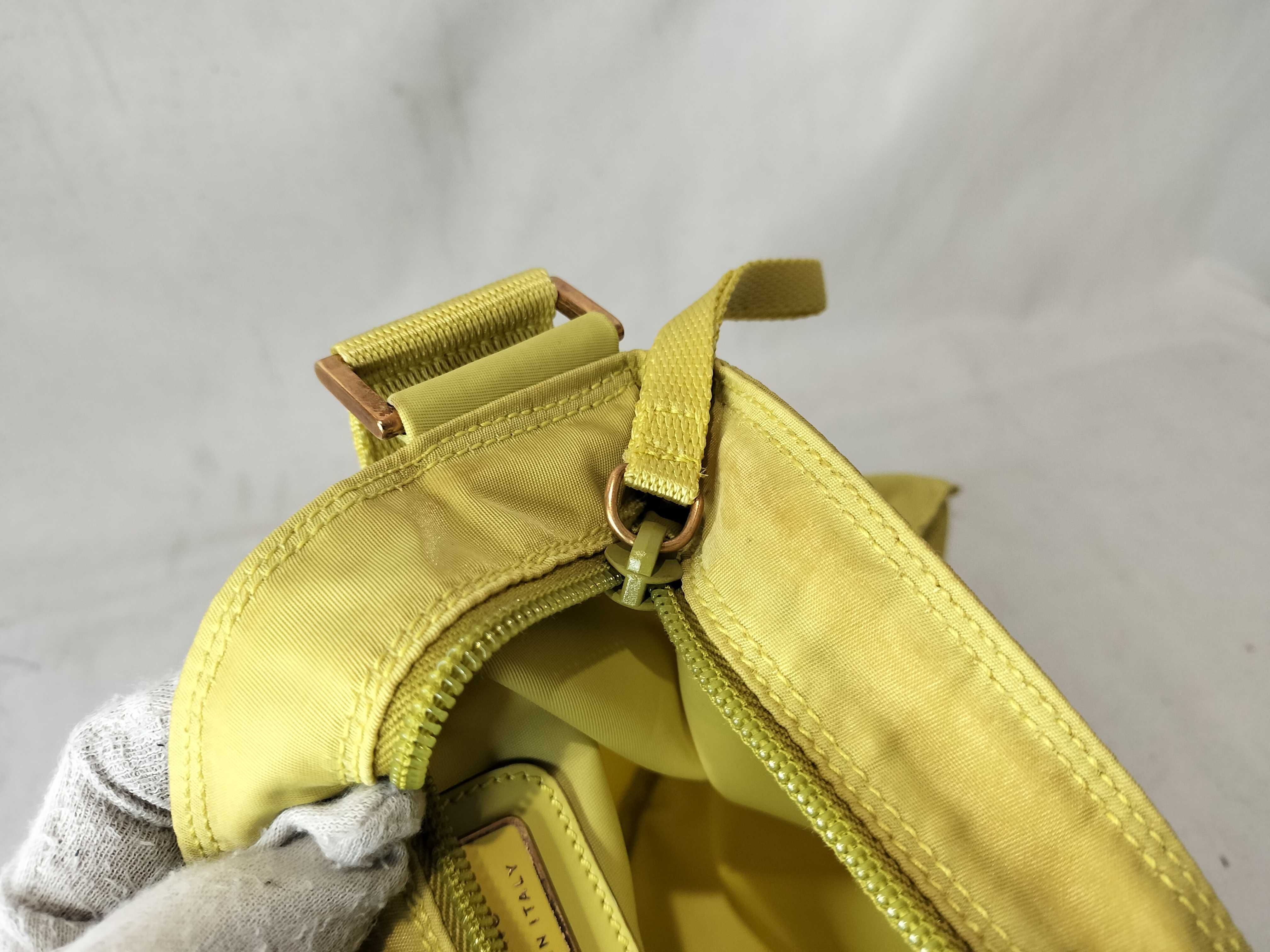 Nylon Shoulder Bag, Yellow — view 12