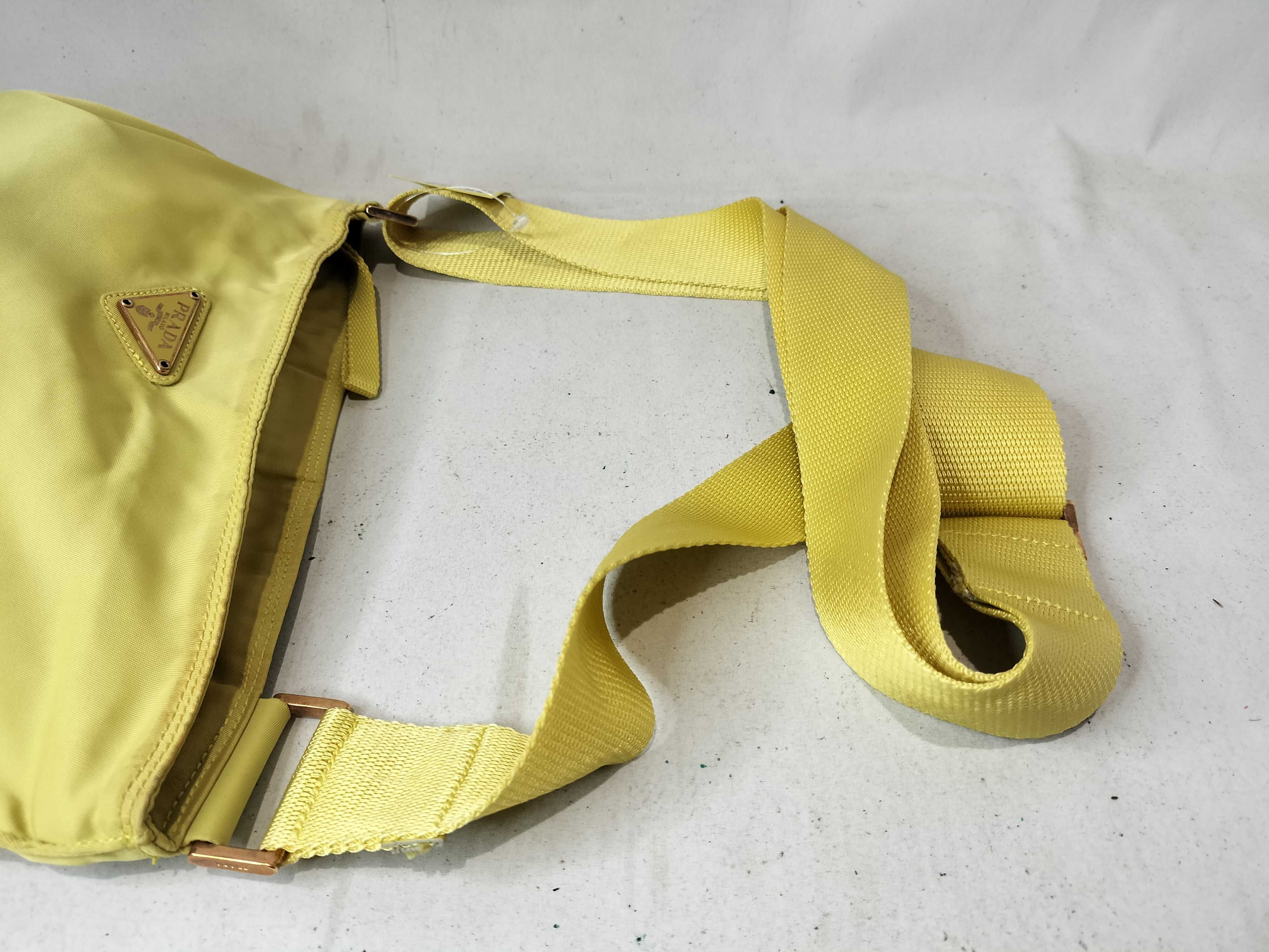 Nylon Shoulder Bag, Yellow — view 4