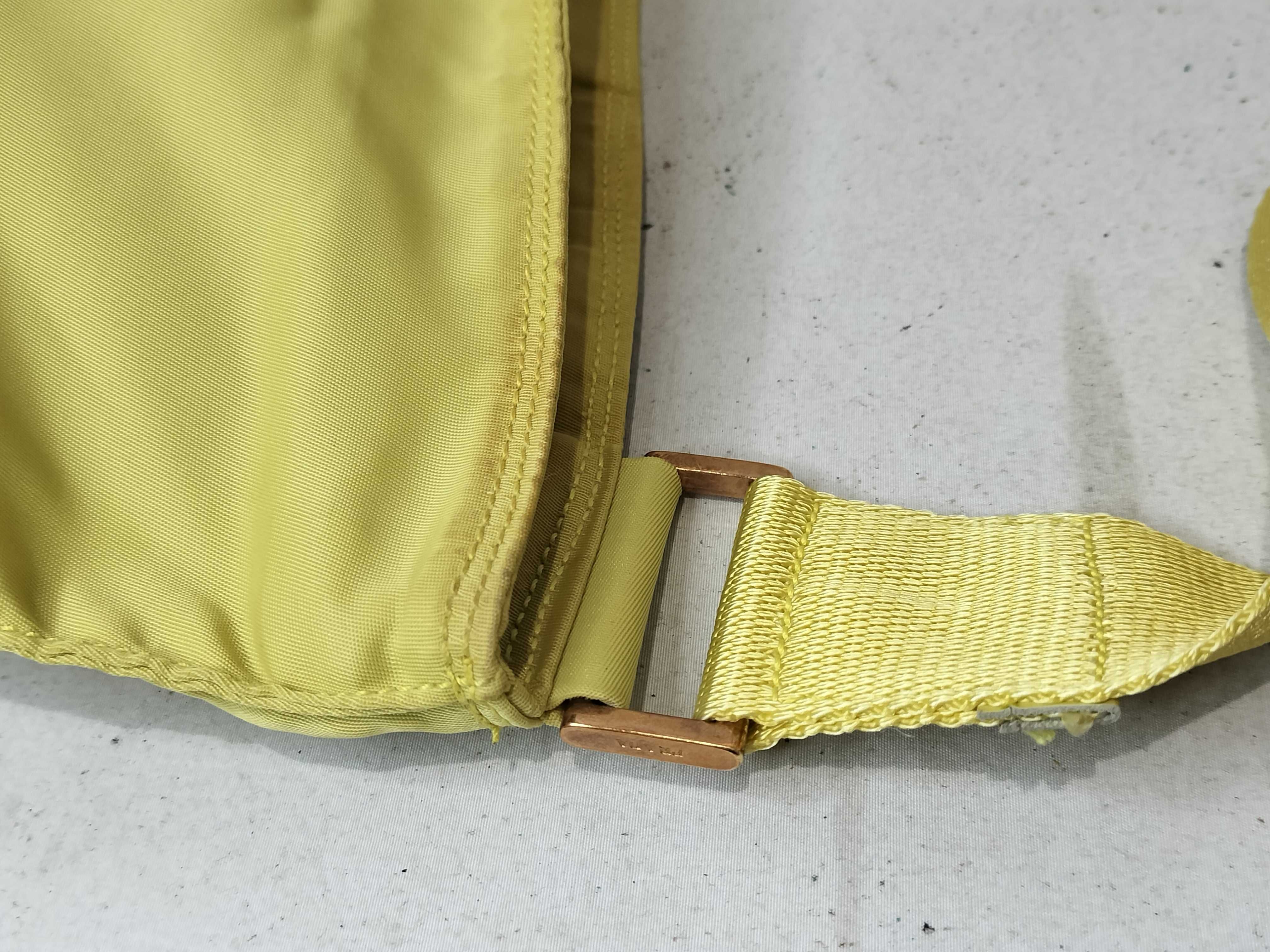Nylon Shoulder Bag, Yellow — view 6