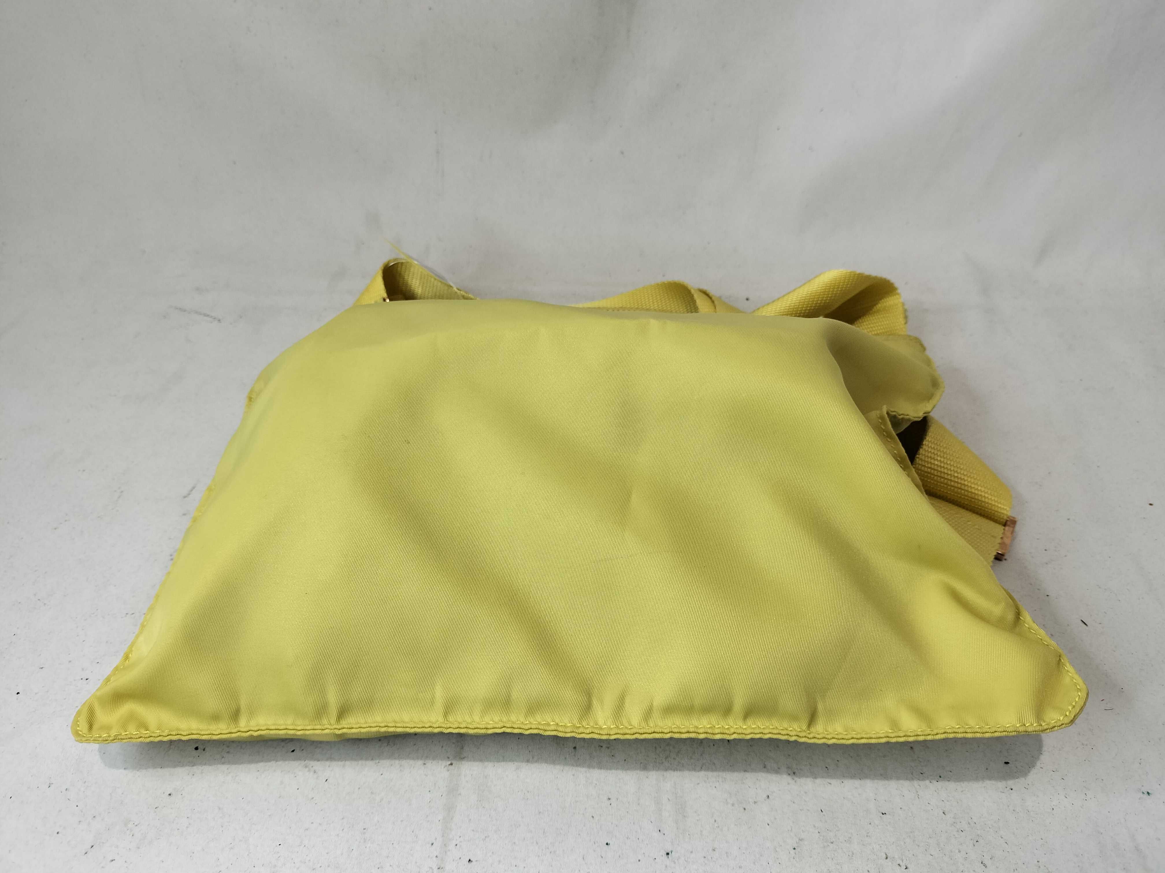 Nylon Shoulder Bag, Yellow — view 8