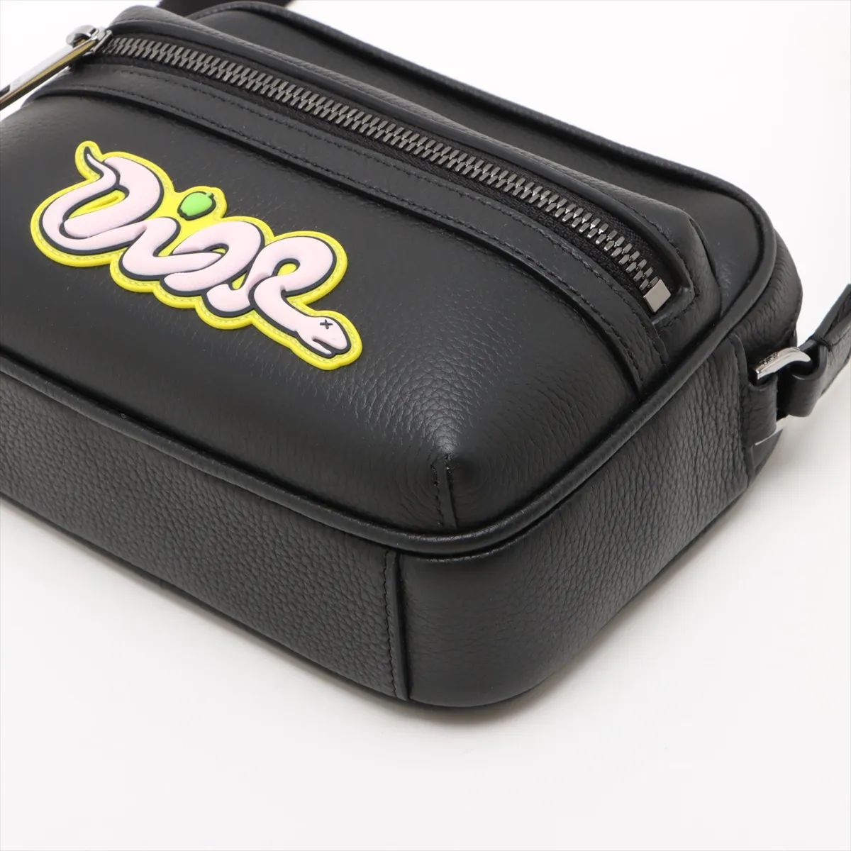 x KAWS Rider 2.0 Leather Shoulder Bag, Black, Lucky Star — view 3