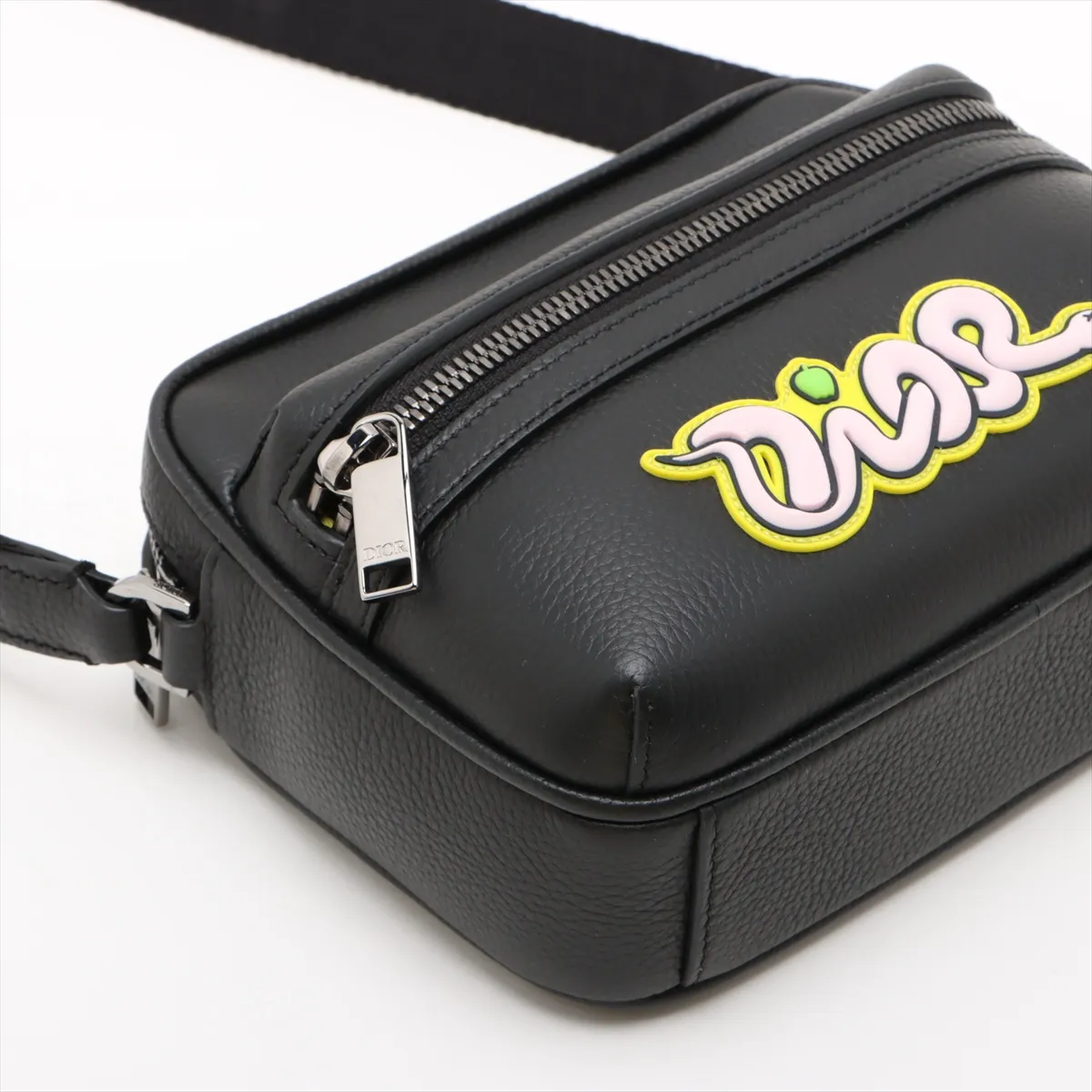 x KAWS Rider 2.0 Leather Shoulder Bag, Black, Lucky Star — view 4