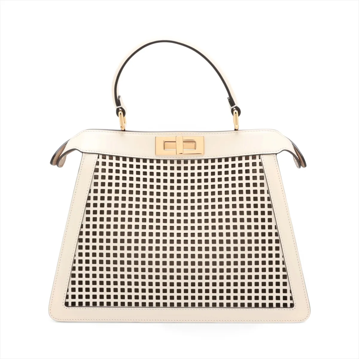Peekaboo I.U Medium Leather 2-Way Handbag, Ivory 8BN321 — view 2
