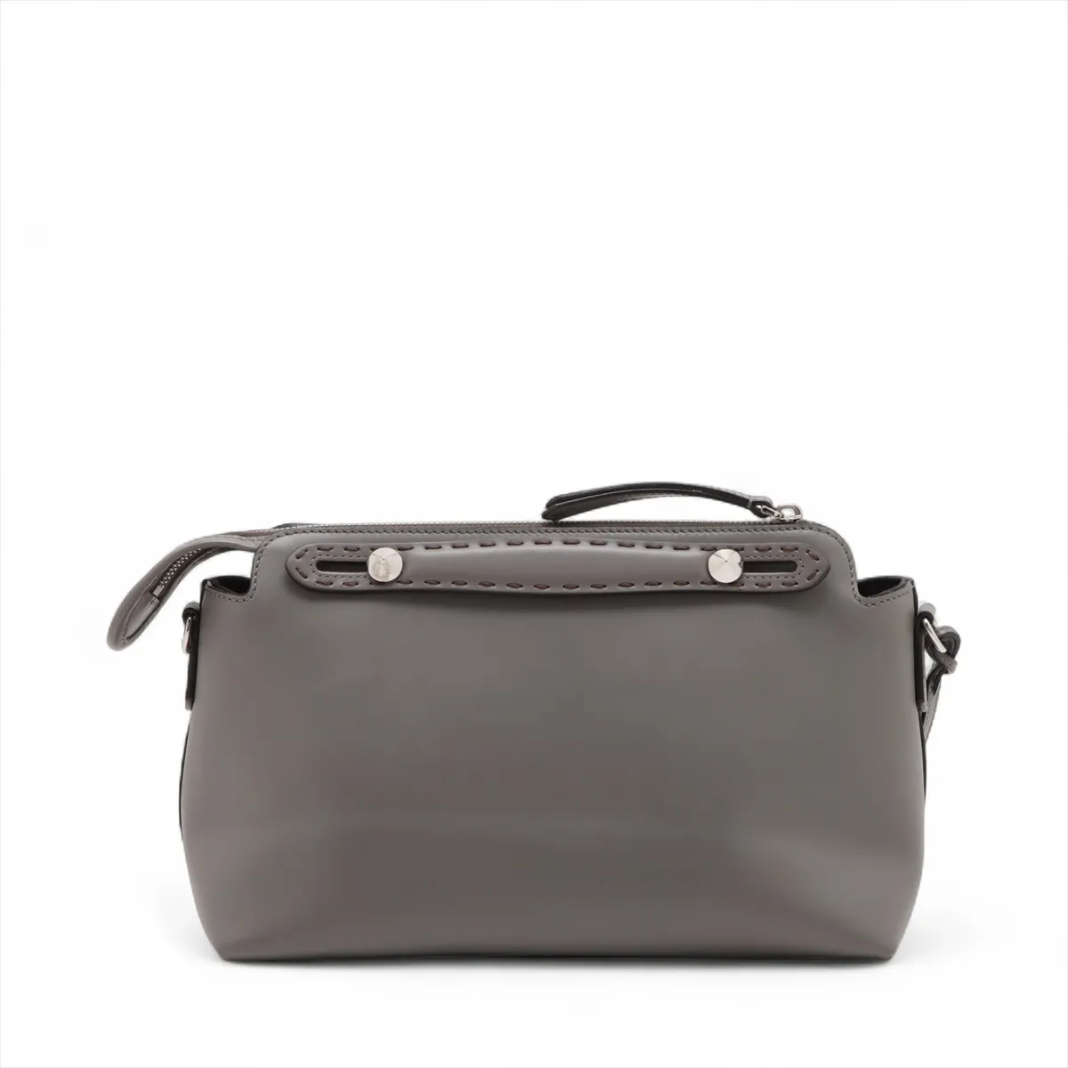 Vitheway Medium Leather 2WAY Handbag Gray 8BL146 — view 2
