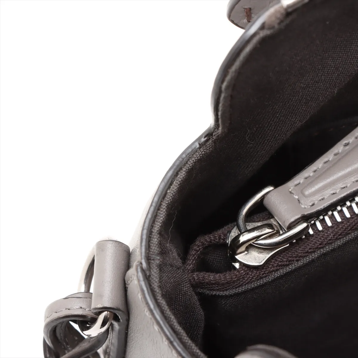 Vitheway Medium Leather 2WAY Handbag Gray 8BL146 — view 12