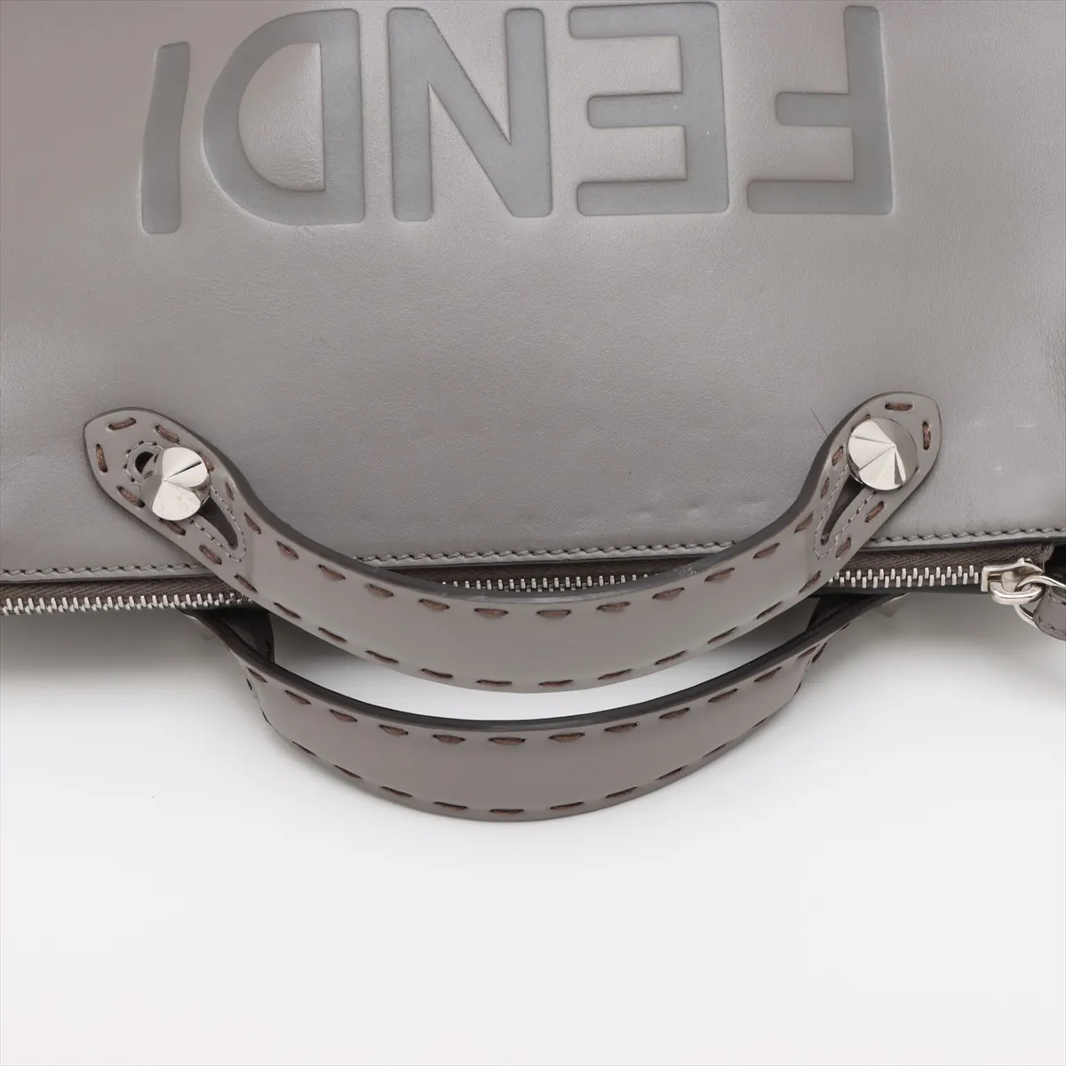 Vitheway Medium Leather 2WAY Handbag Gray 8BL146 — view 5