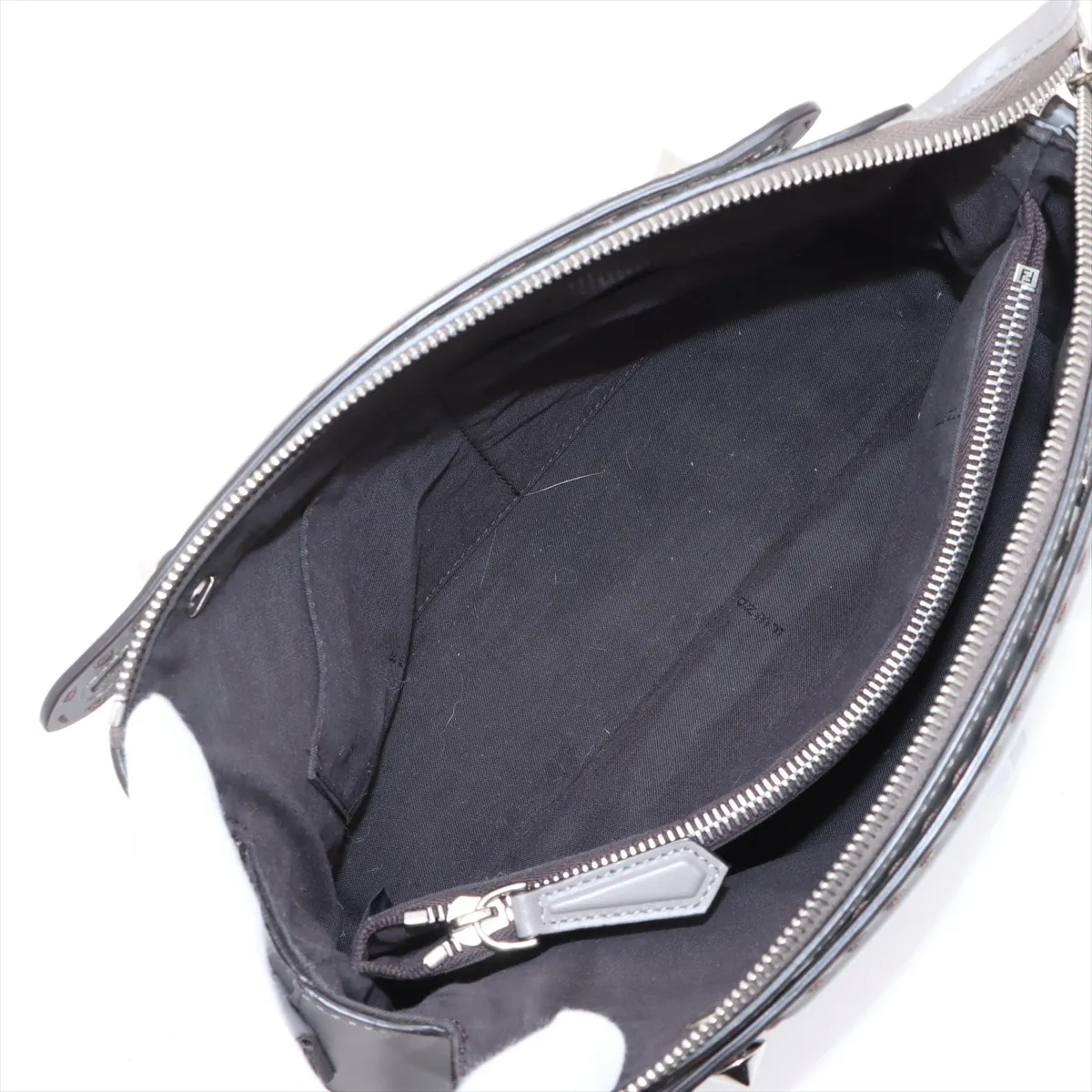 Vitheway Medium Leather 2WAY Handbag Gray 8BL146 — view 8
