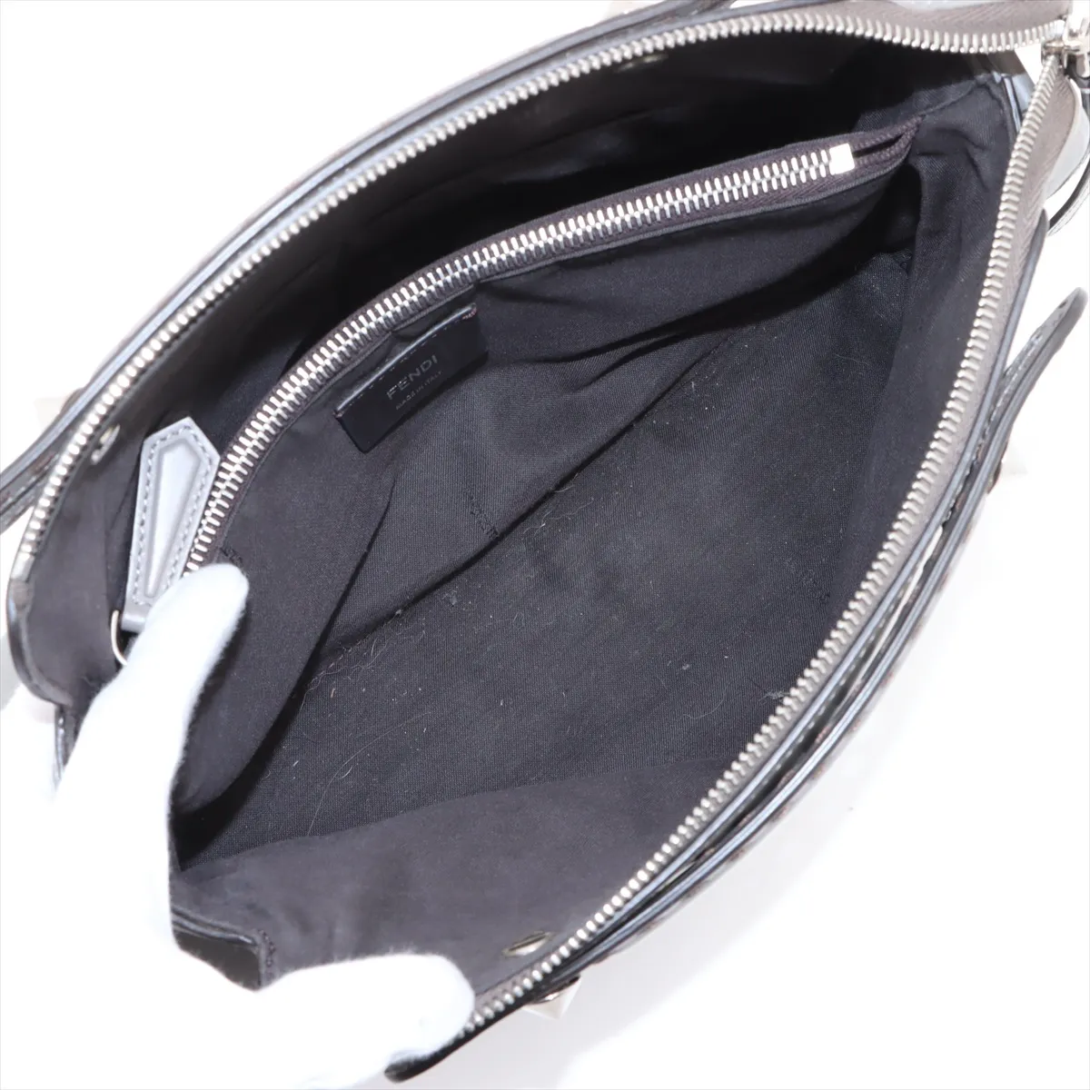Vitheway Medium Leather 2WAY Handbag Gray 8BL146 — view 9