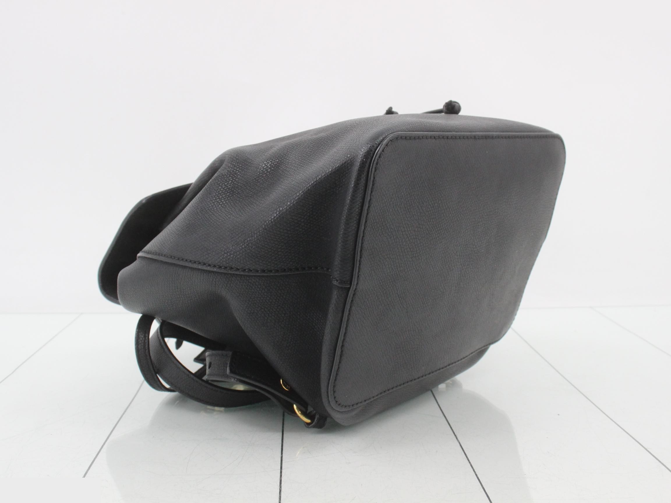 Leather backpack, black — view 5