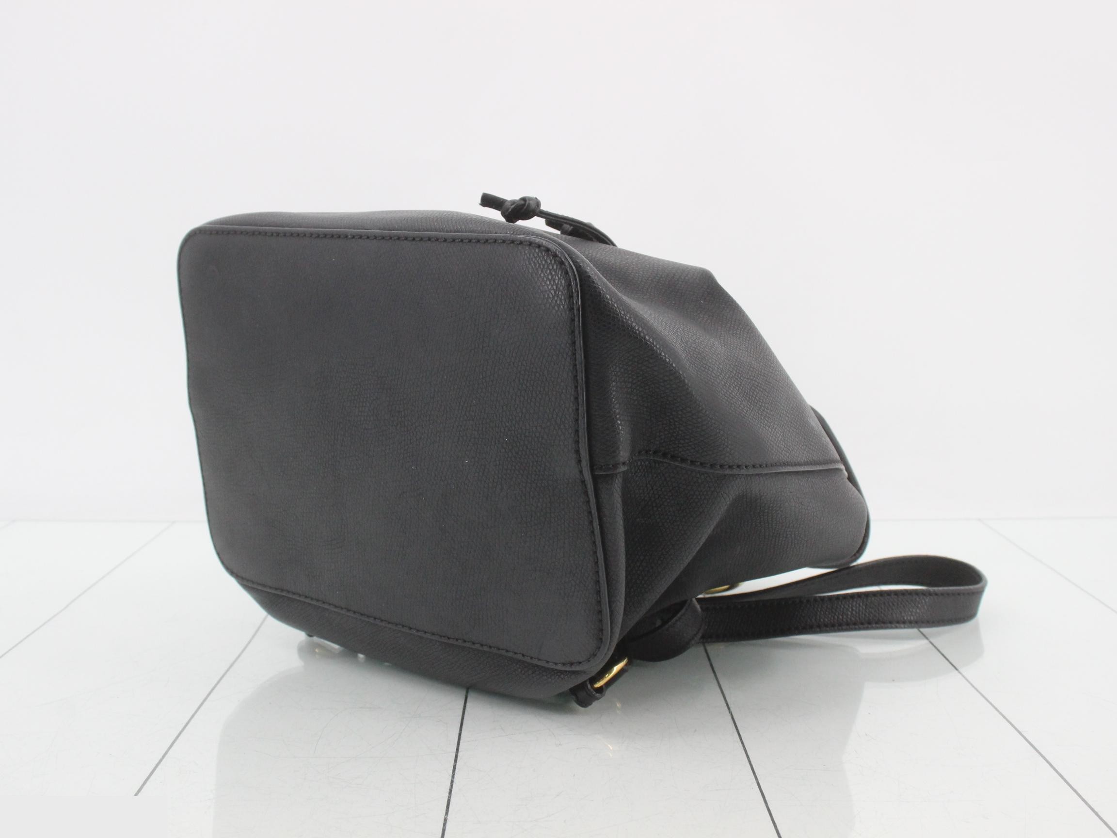 Leather backpack, black — view 6