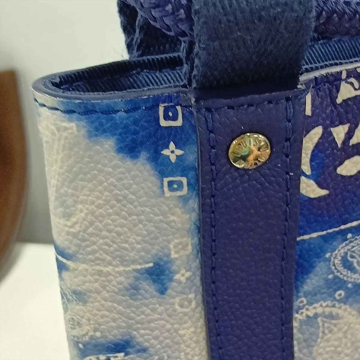 Monogram Bandana Randonee PM M20562 Blue x White (RFID detected) — view 9