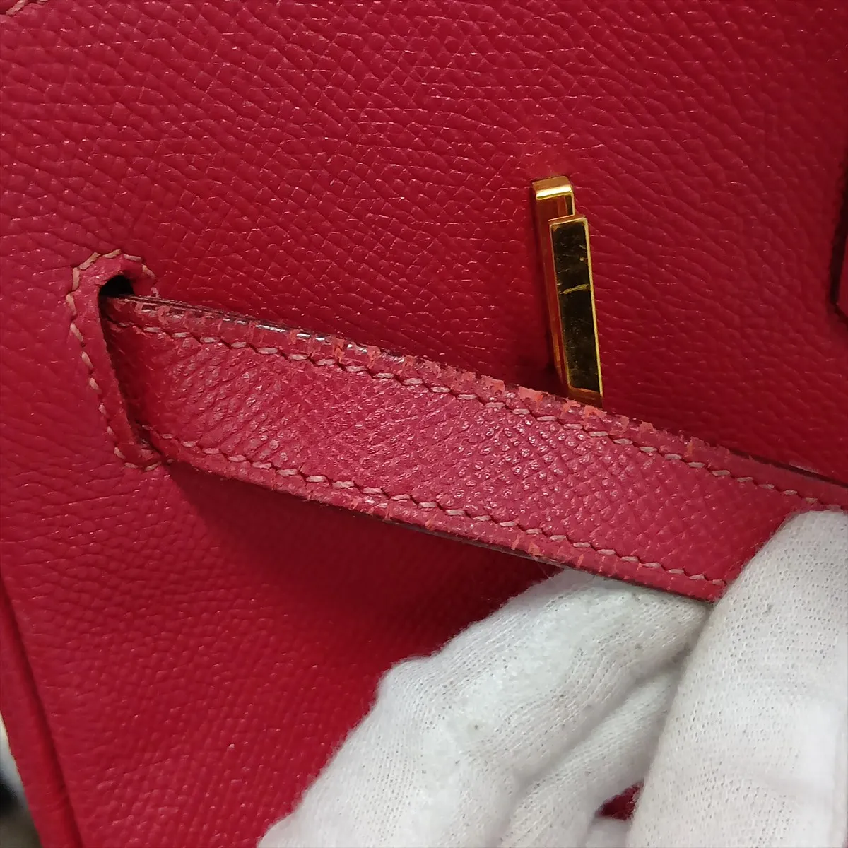 [Individually packaged] Hermes Birkin 35 Retournée Veau Epsom Rouge Vif G: 2003 — view 13