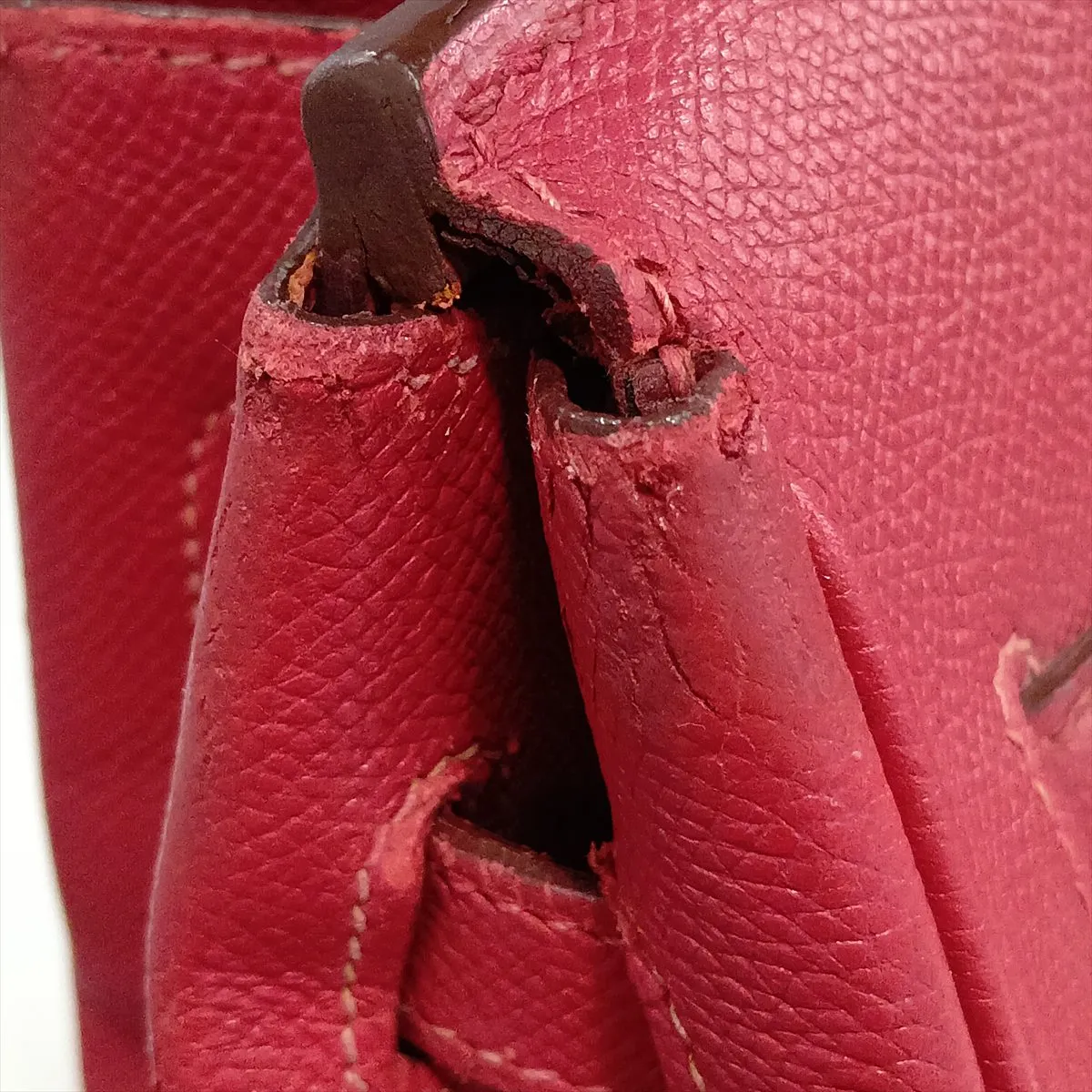 [Individually packaged] Hermes Birkin 35 Retournée Veau Epsom Rouge Vif G: 2003 — view 14