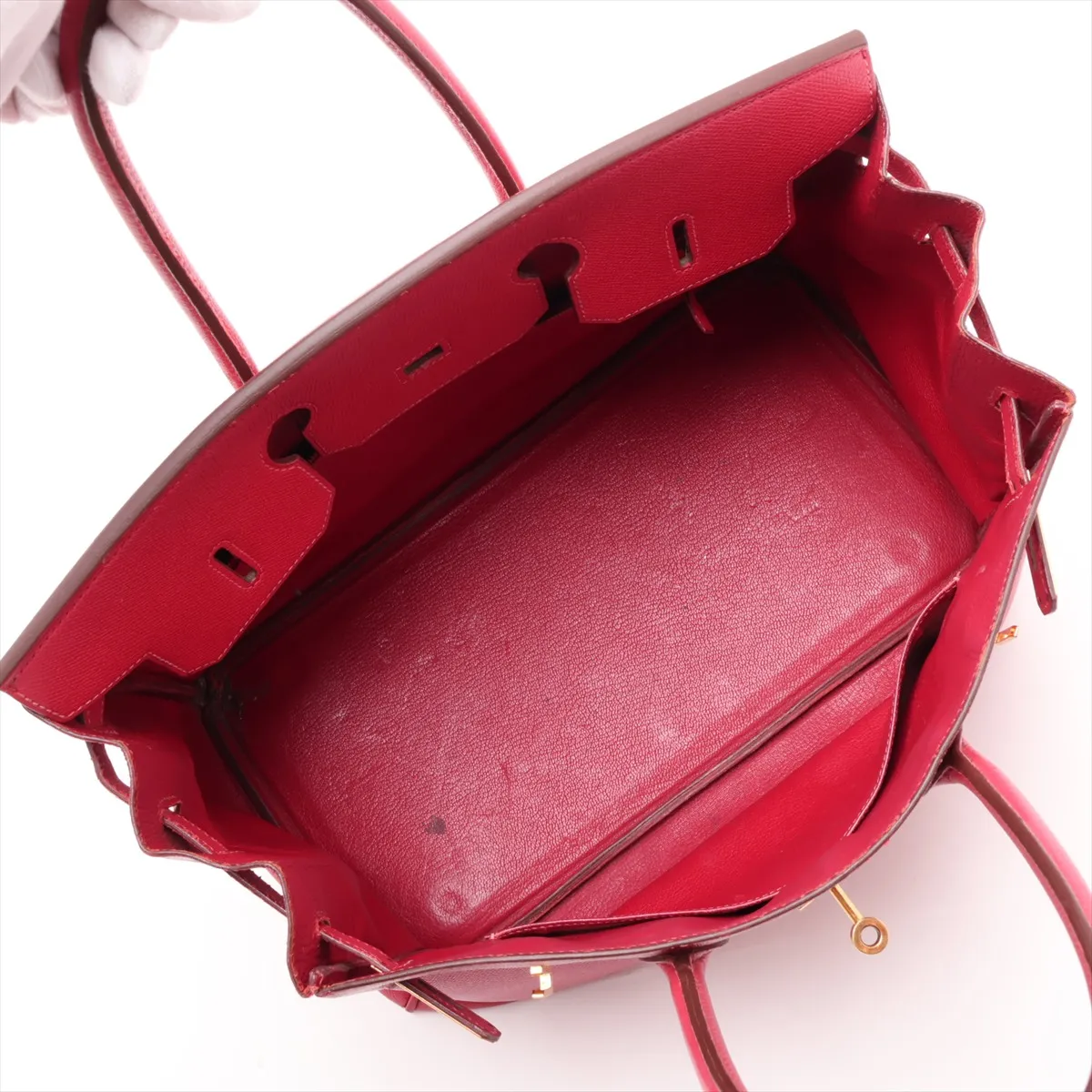 [Individually packaged] Hermes Birkin 35 Retournée Veau Epsom Rouge Vif G: 2003 — view 7