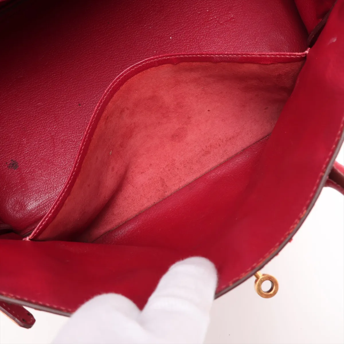 [Individually packaged] Hermes Birkin 35 Retournée Veau Epsom Rouge Vif G: 2003 — view 8