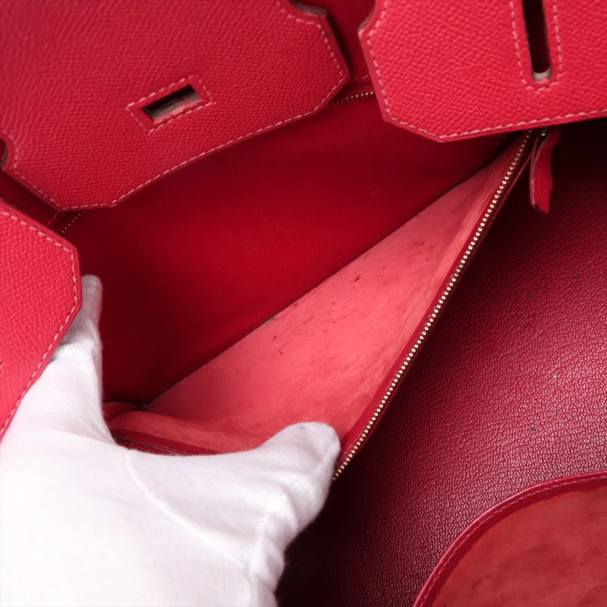 [Individually packaged] Hermes Birkin 35 Retournée Veau Epsom Rouge Vif G: 2003 — view 9