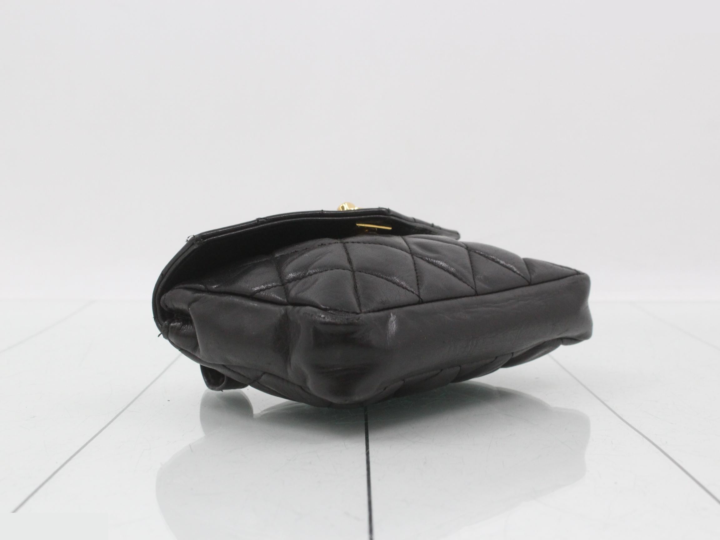 Matelassé Lamb Chain Waist Bag — view 5